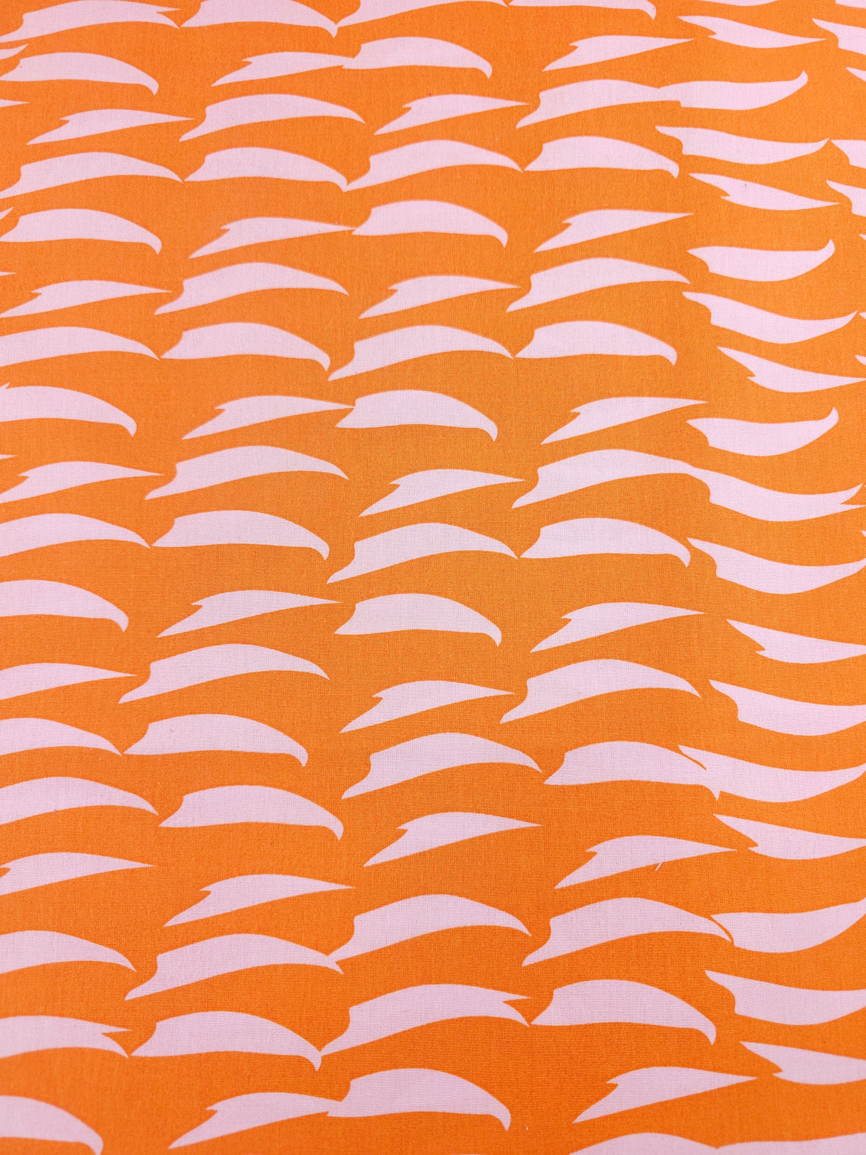 Orange Pink Stripe 100% Cotton 86” - Ikea *EXTRA WIDE*