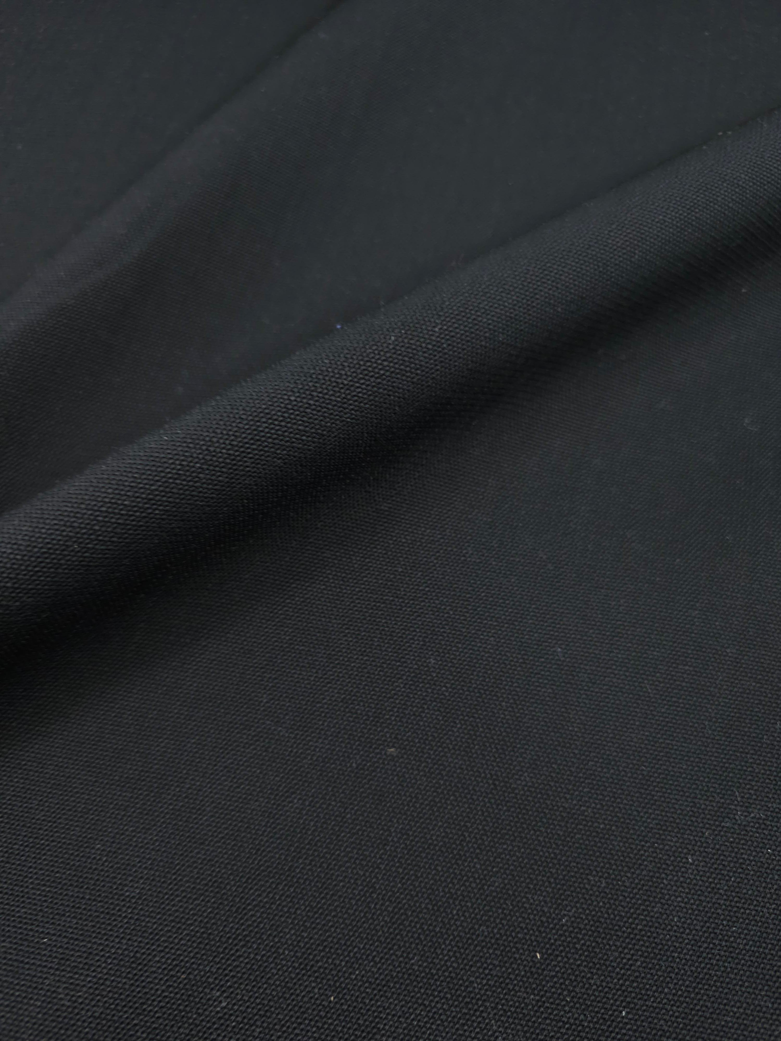 Black Pique Poly Wool Suiting