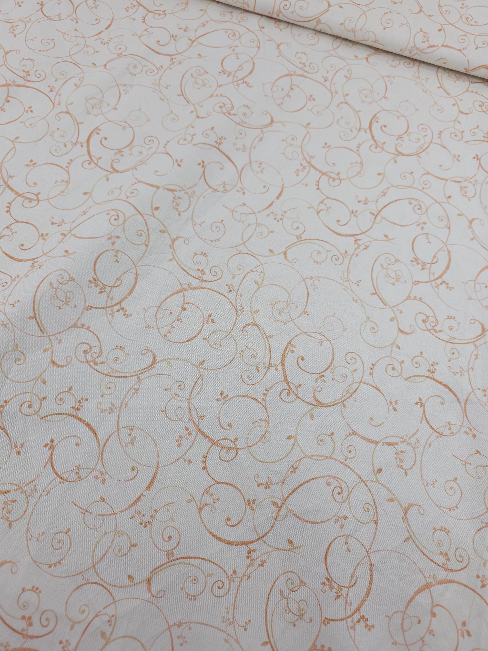 Peach/White Majestic Swirl 100% Cotton