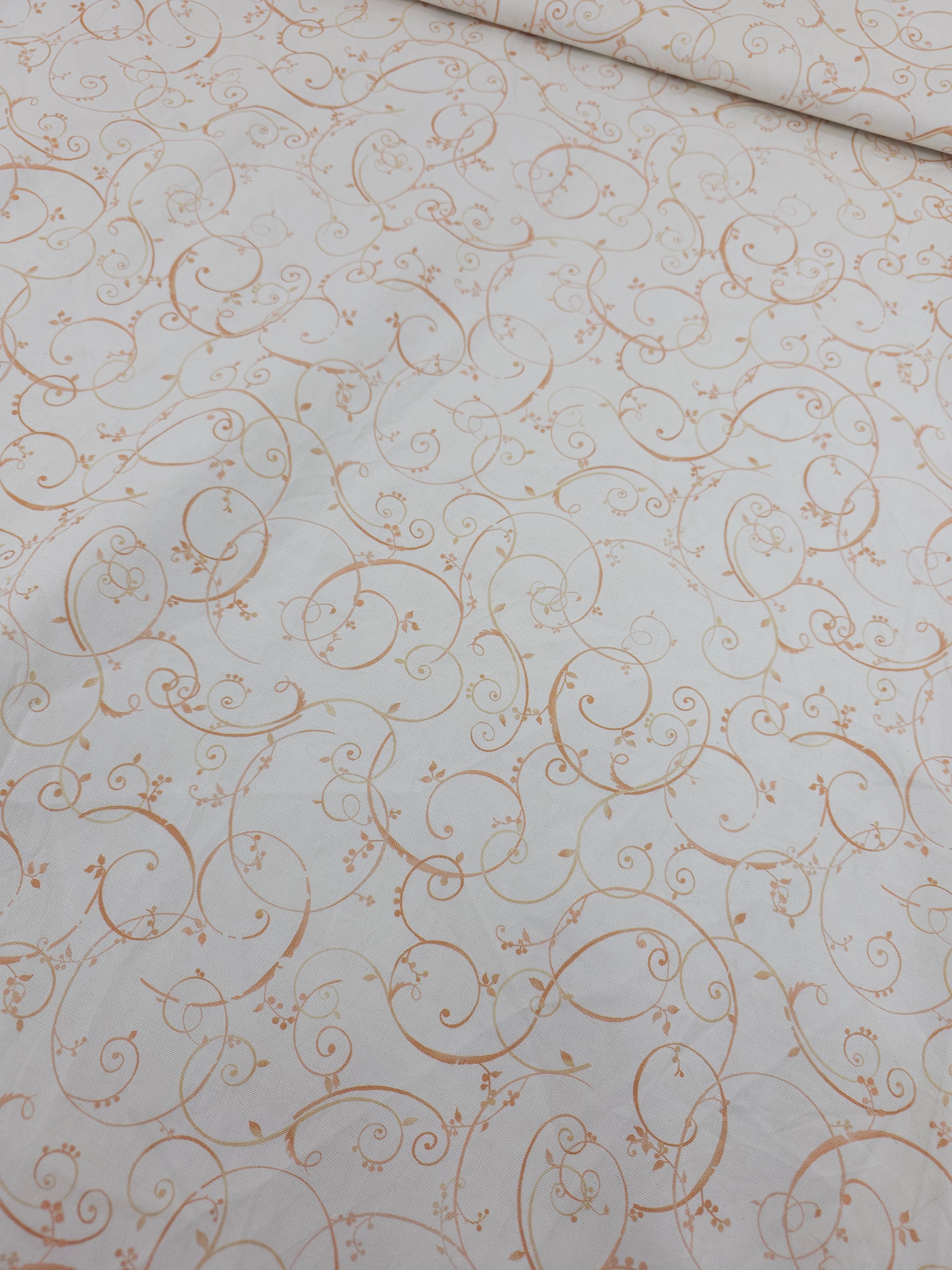 Peach/White Majestic Swirl 100% Cotton