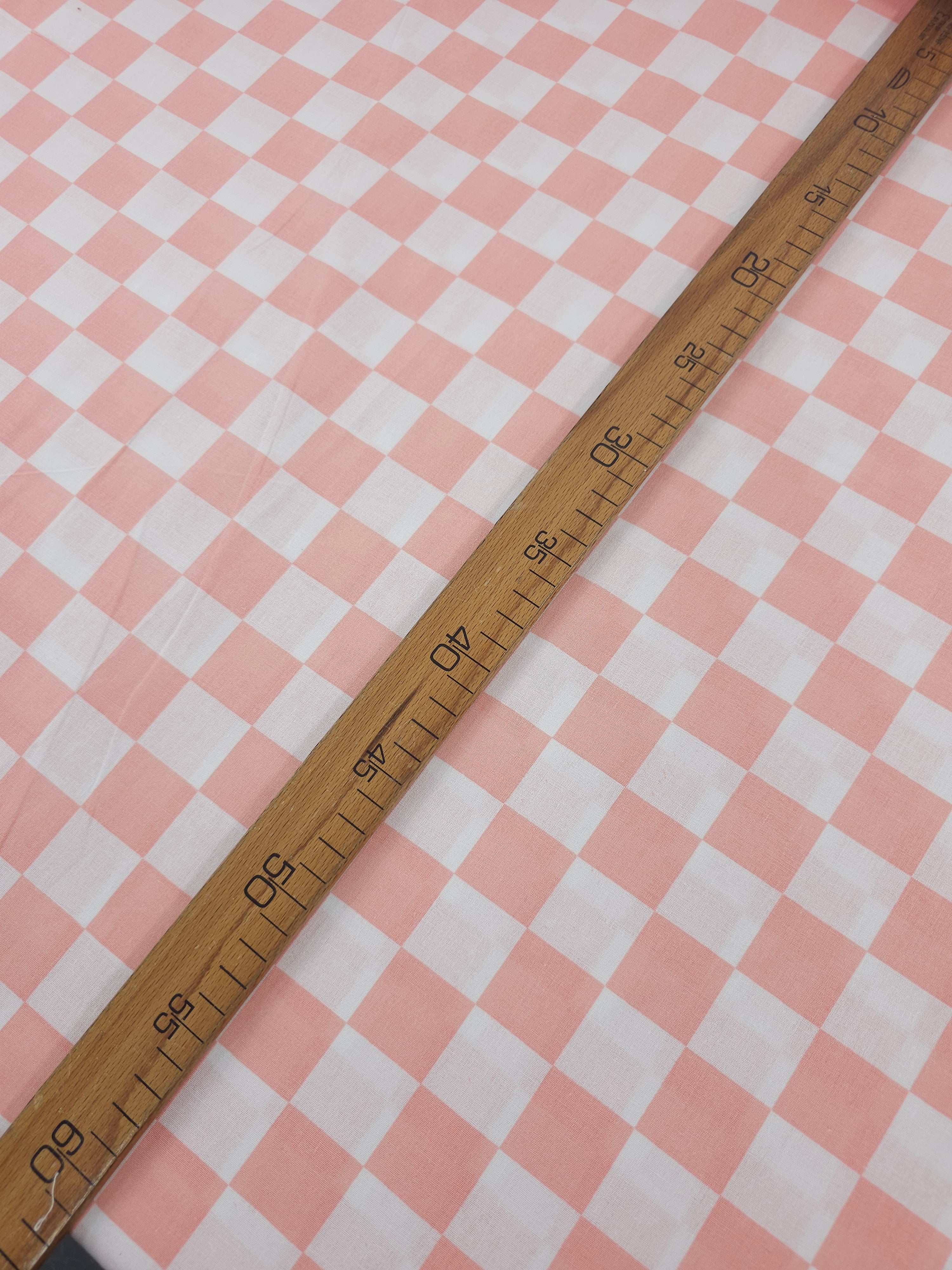 Candy Pink Checkerboard 100% Cotton 102" *EXTRA WIDE*