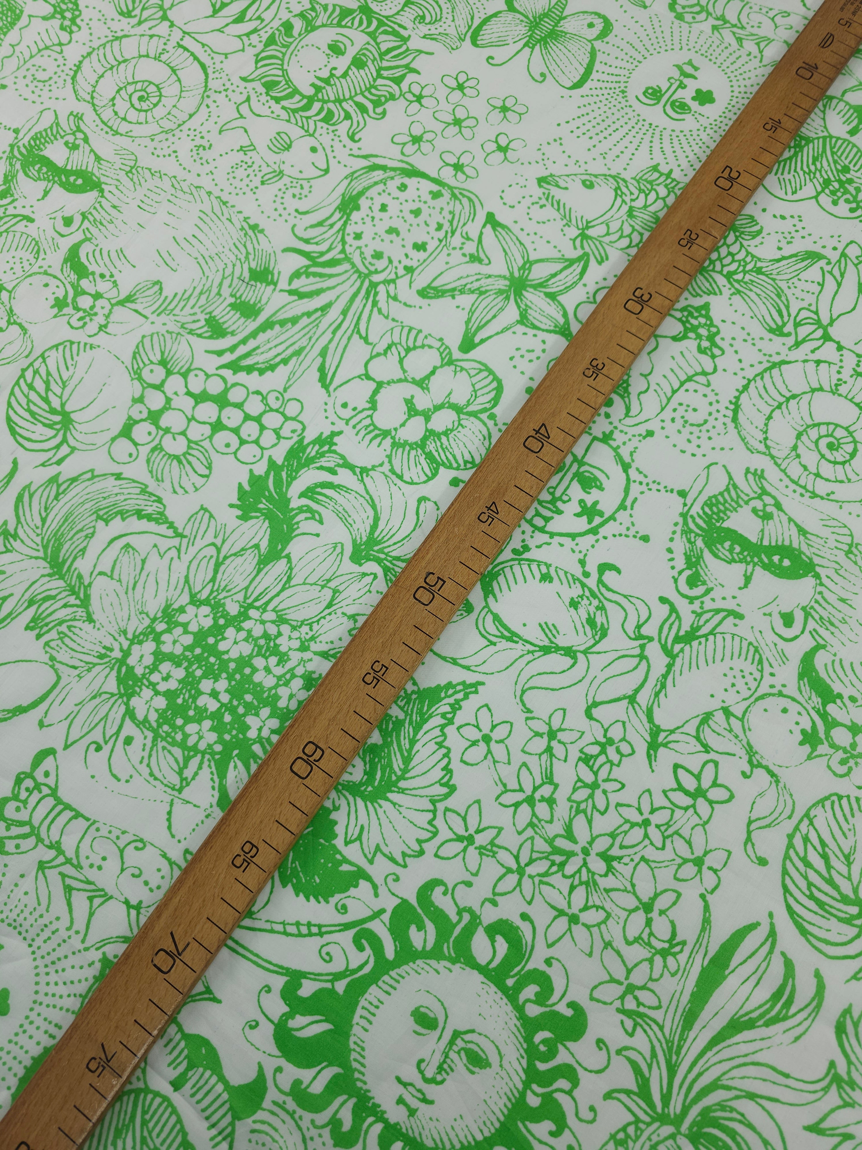Neon Green Celestial Sea Floral Lightweight Cotton - Lilly Pulitzer
