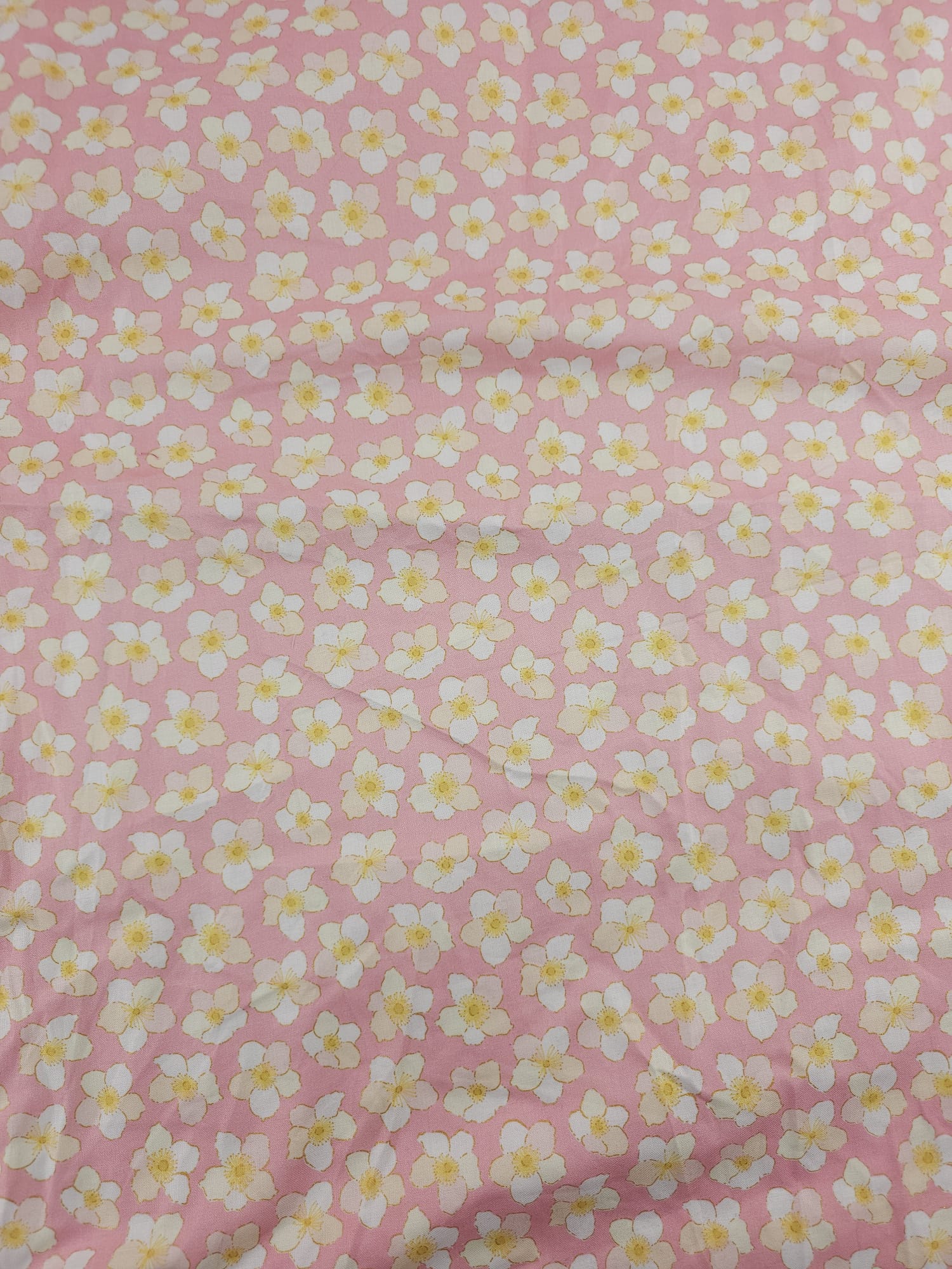 Pink Daisy Field Cotton - 3m piece