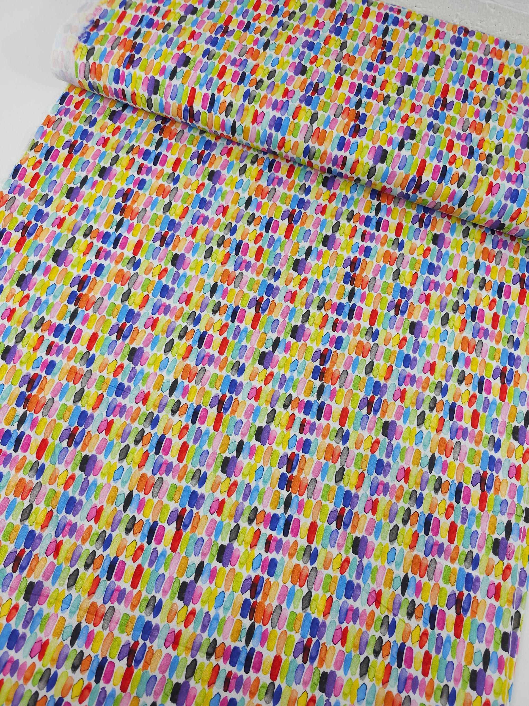 Multicolour Brushstroke Palette 100% Cotton