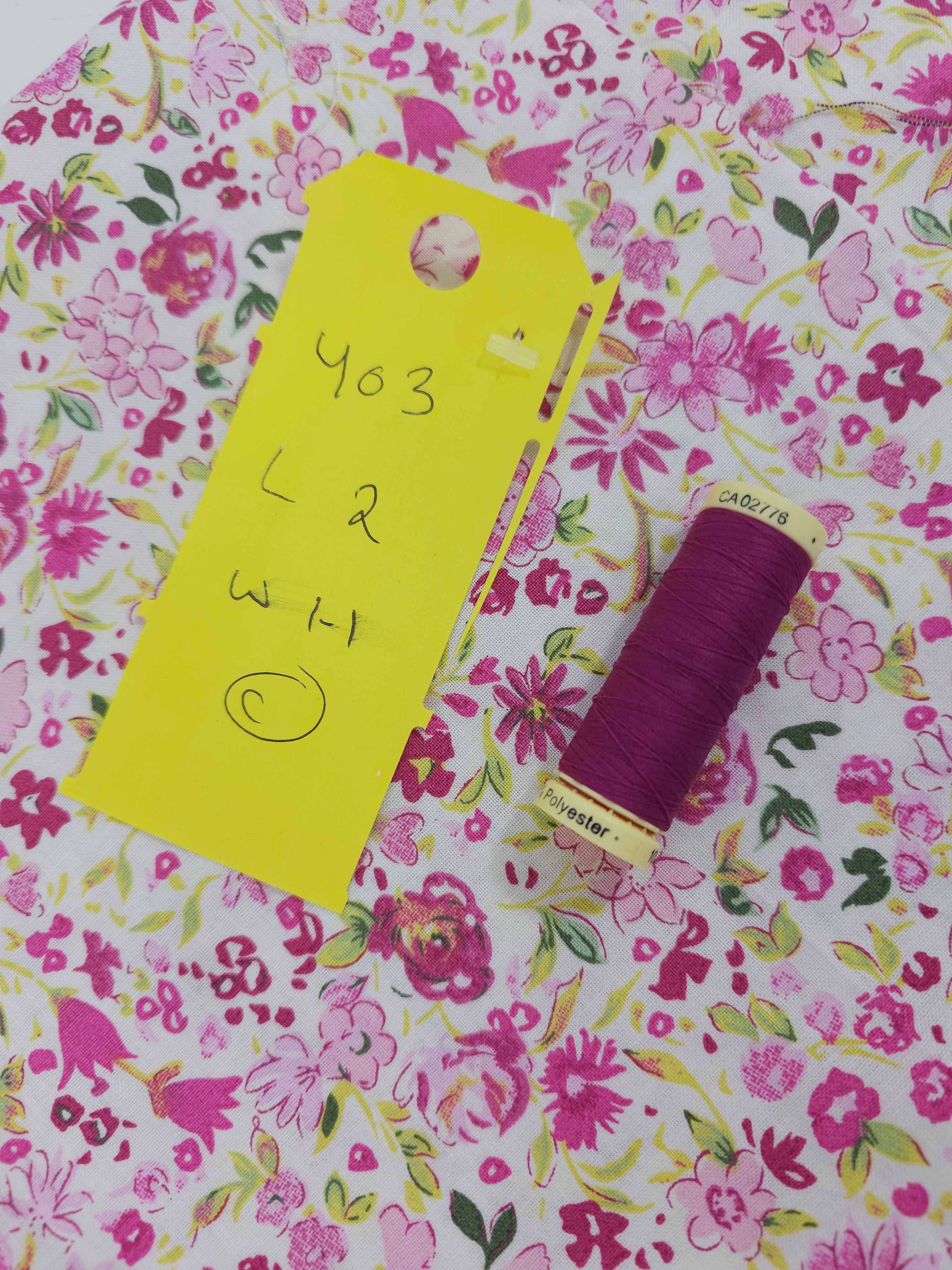 Pretty pink floral Cotton- 2m piece