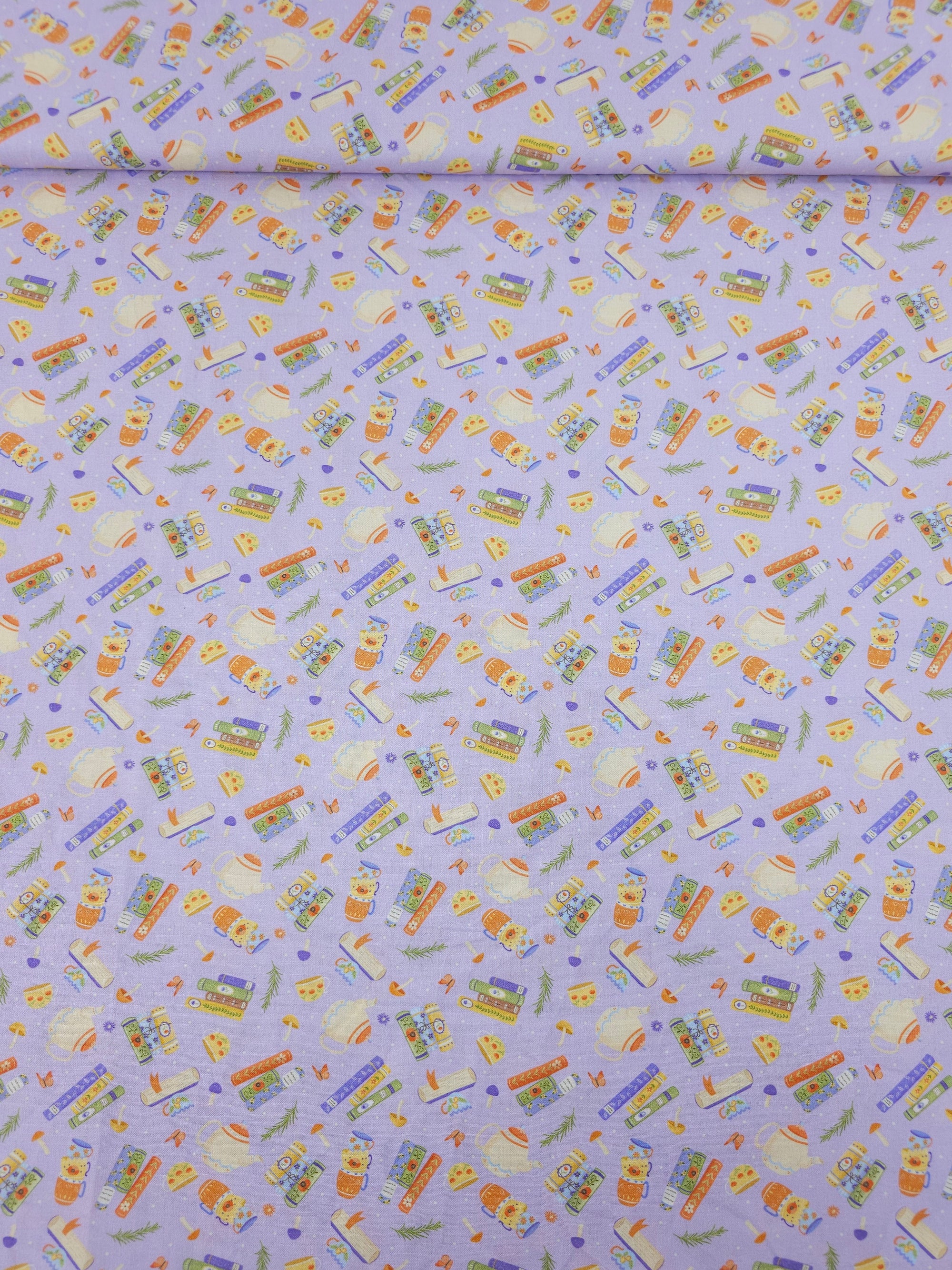 Cottage Tea And Toadstools 100% Cotton