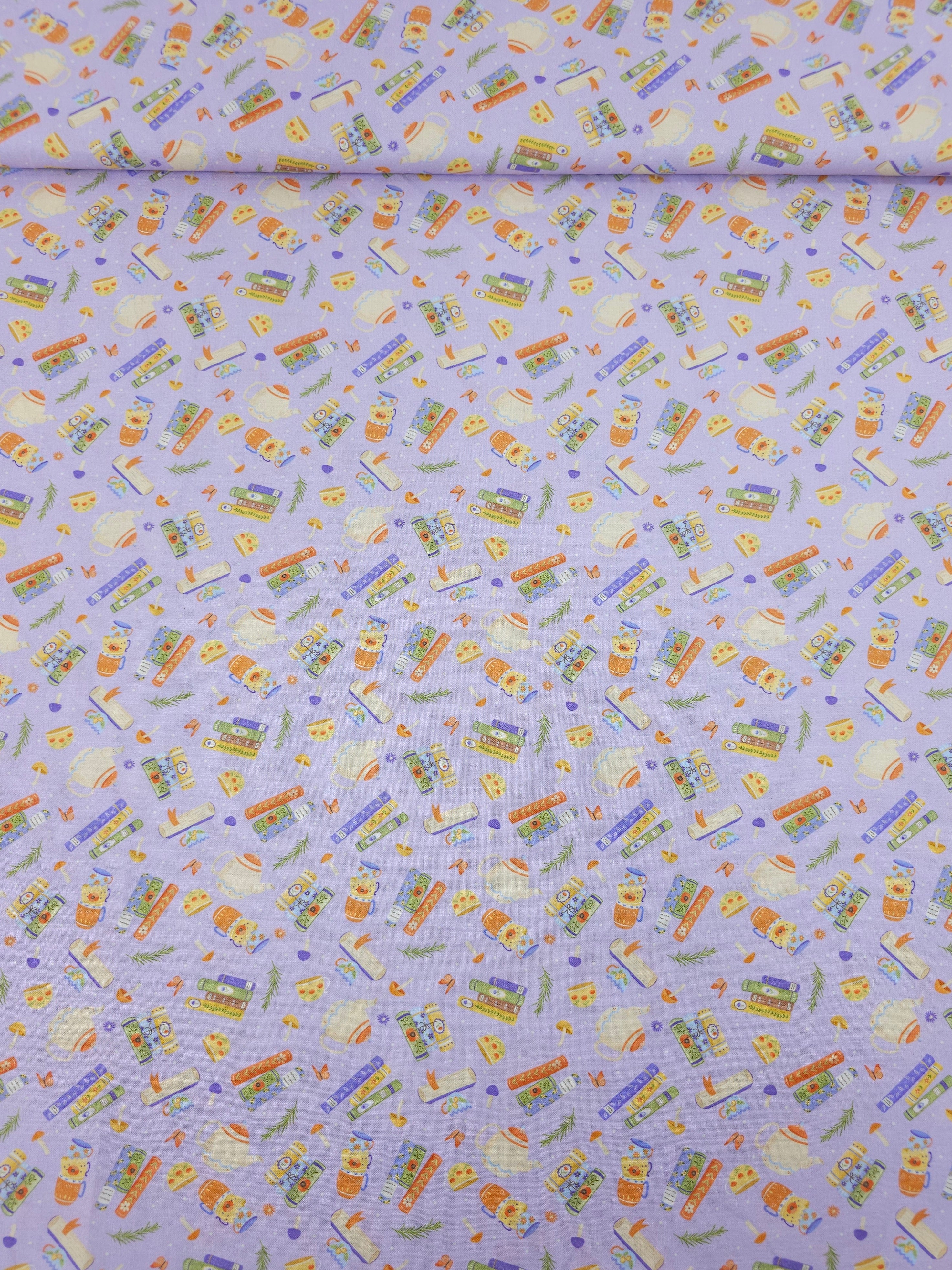 Cottage Tea And Toadstools 100% Cotton
