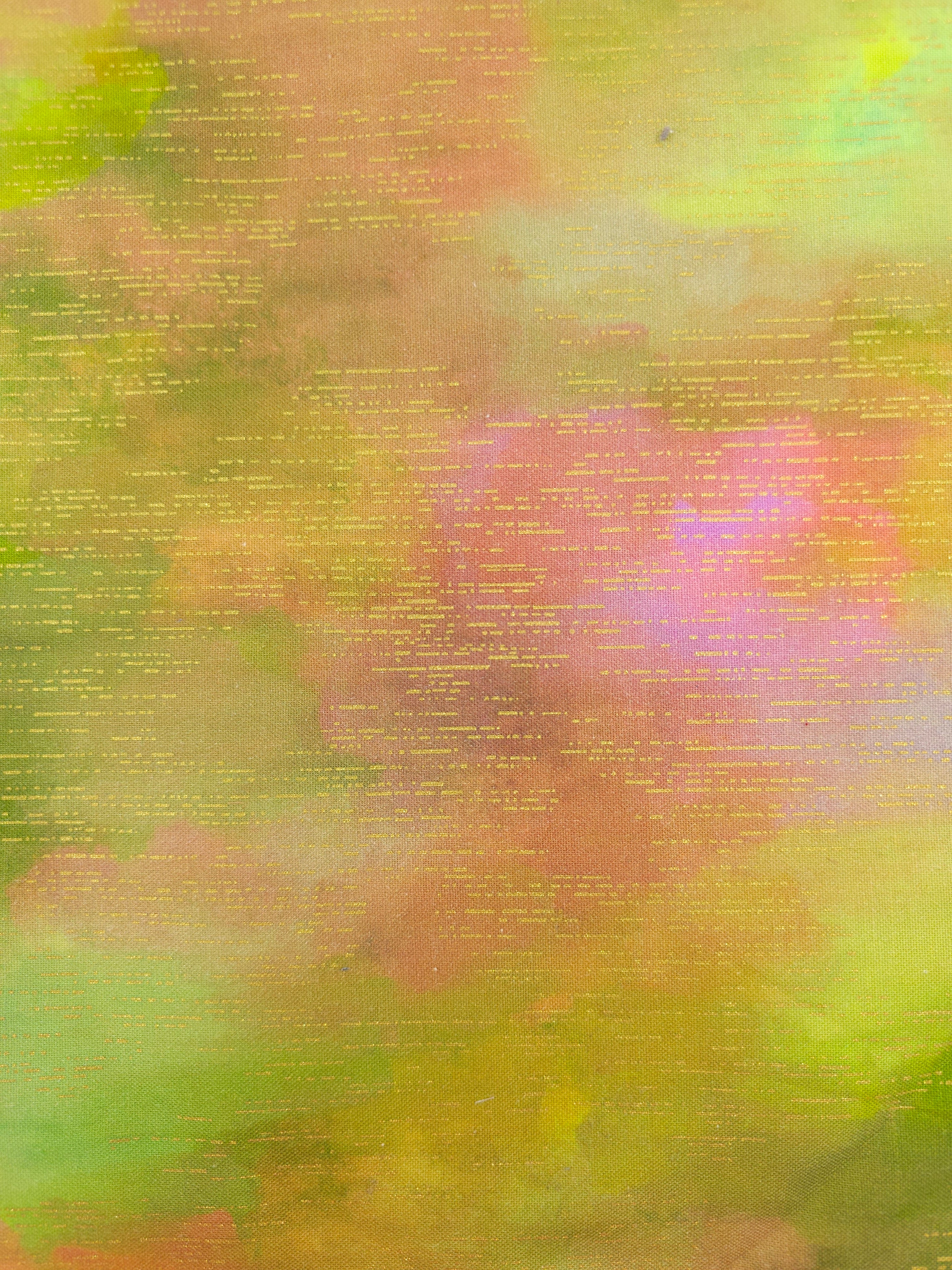 Sunset Lime Static 100% Cotton - 1m Piece