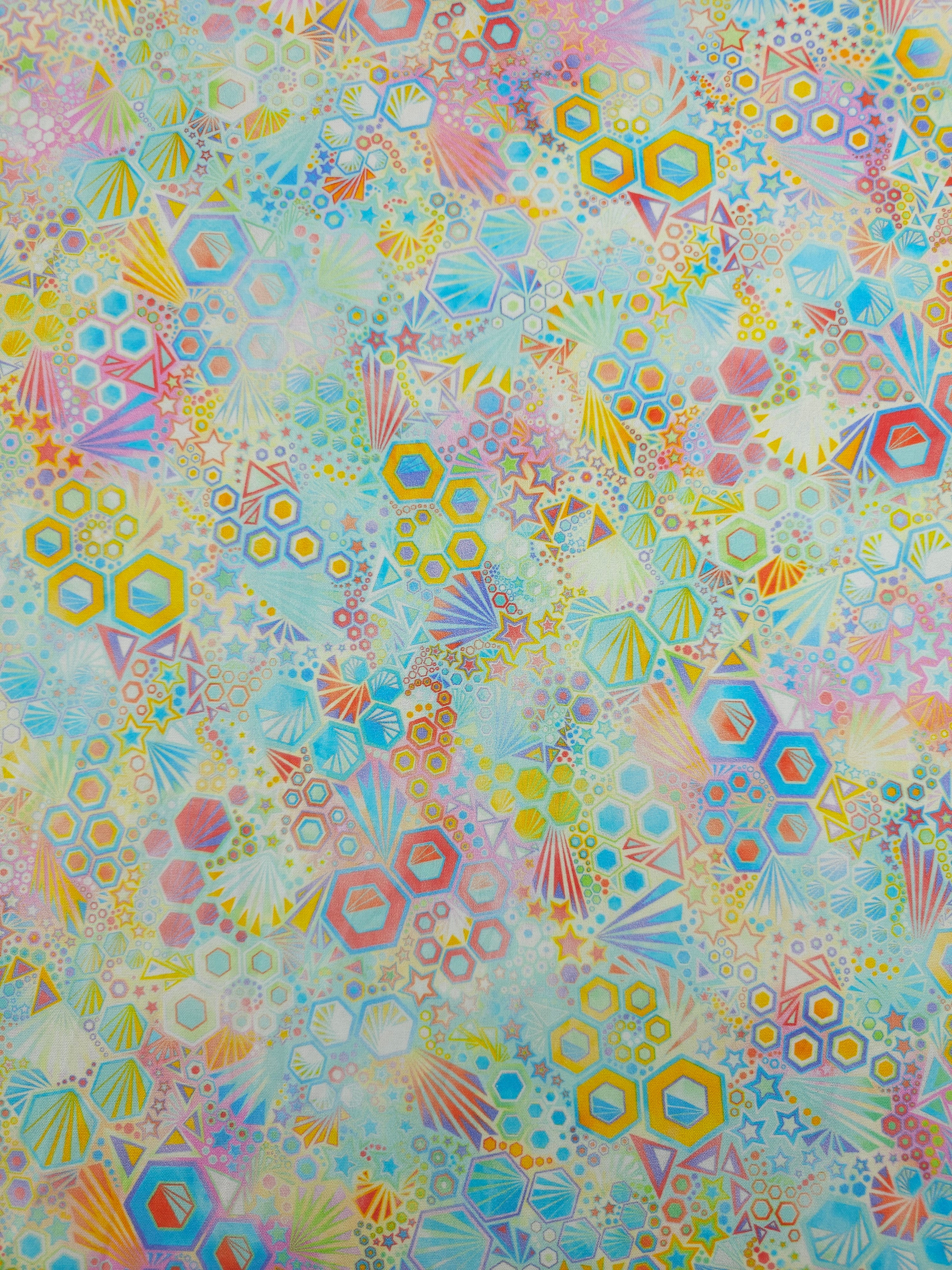 Warm Pastel Star Phantasma 100% Cotton - Robert Kaufman