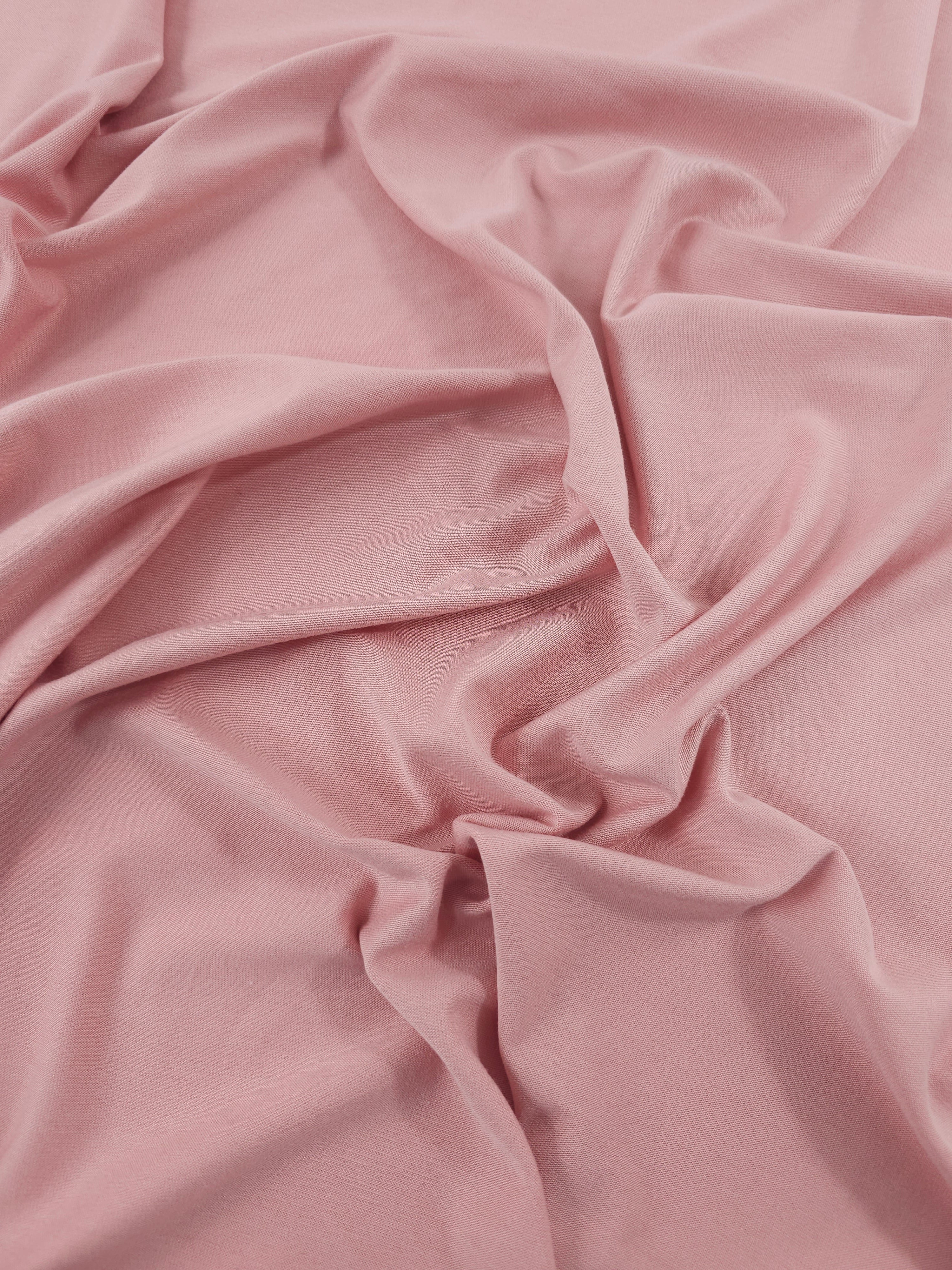 Washed Pink Organic Bamboo Cotton Jersey