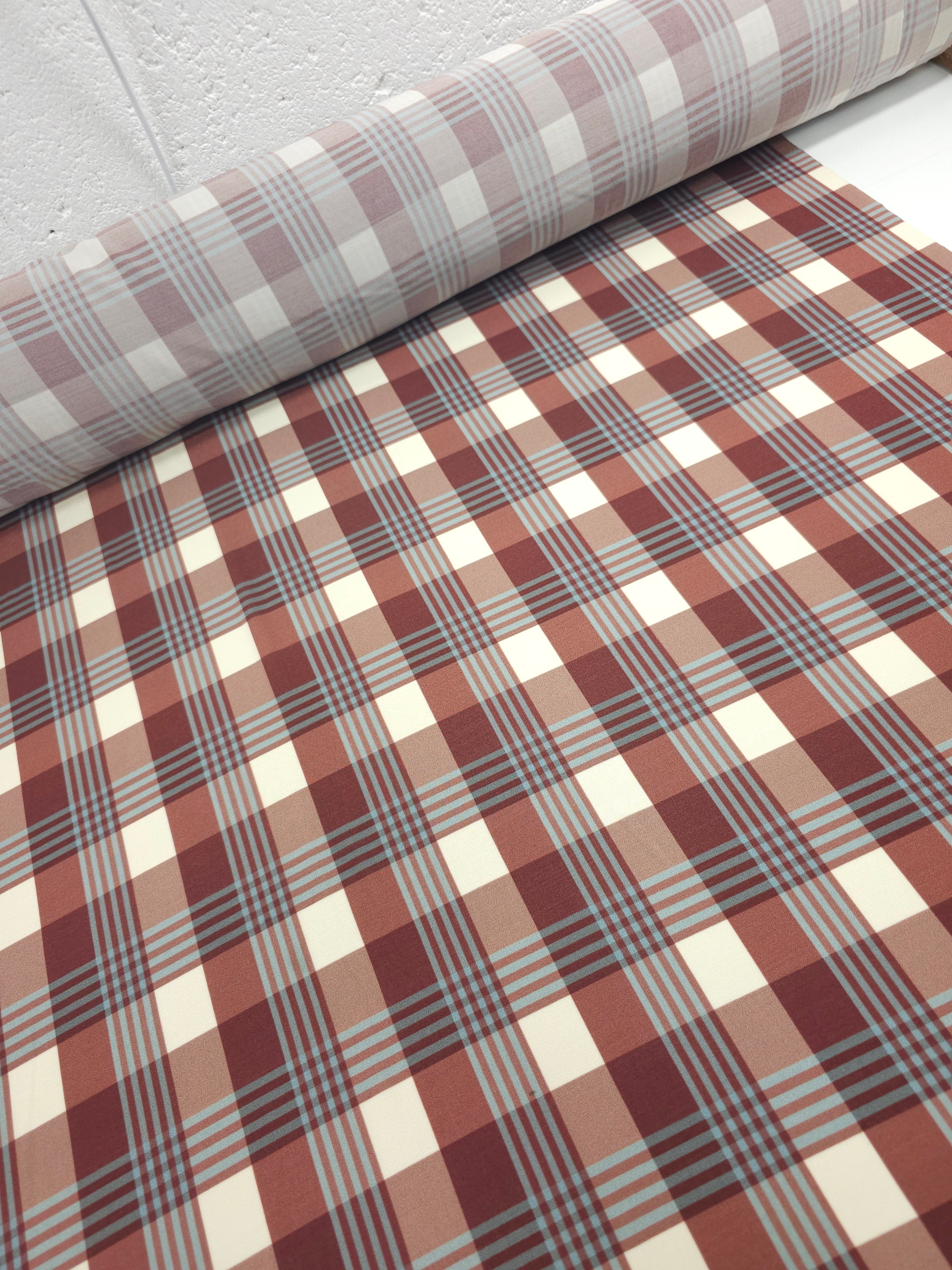 Retro Tartan Slinky Rayon Jersey *Farm Rio*