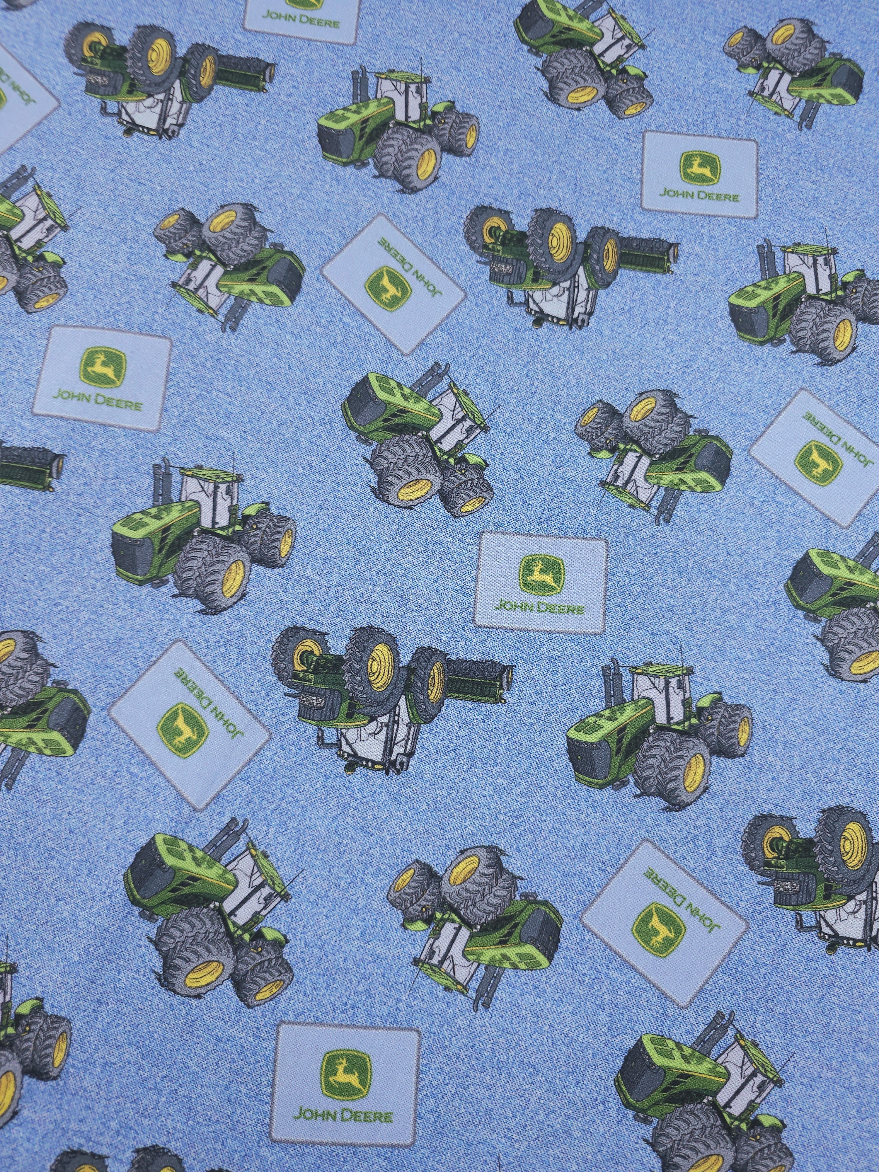 J*O*H*N* *D*E*E*R*E Denim Look Tractor Patch 100% Cotton