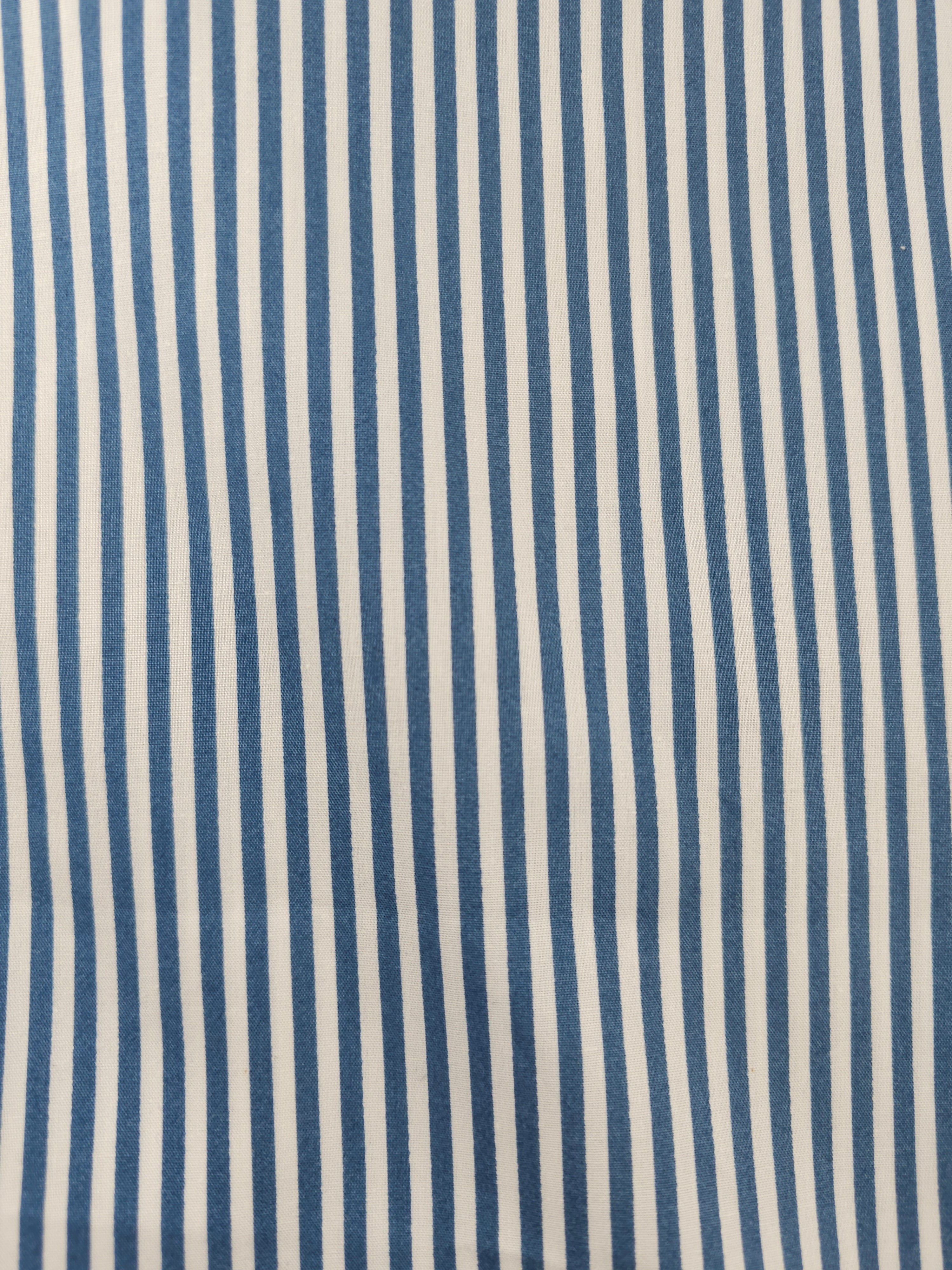 Blue striped Cotton- 2.4m piece