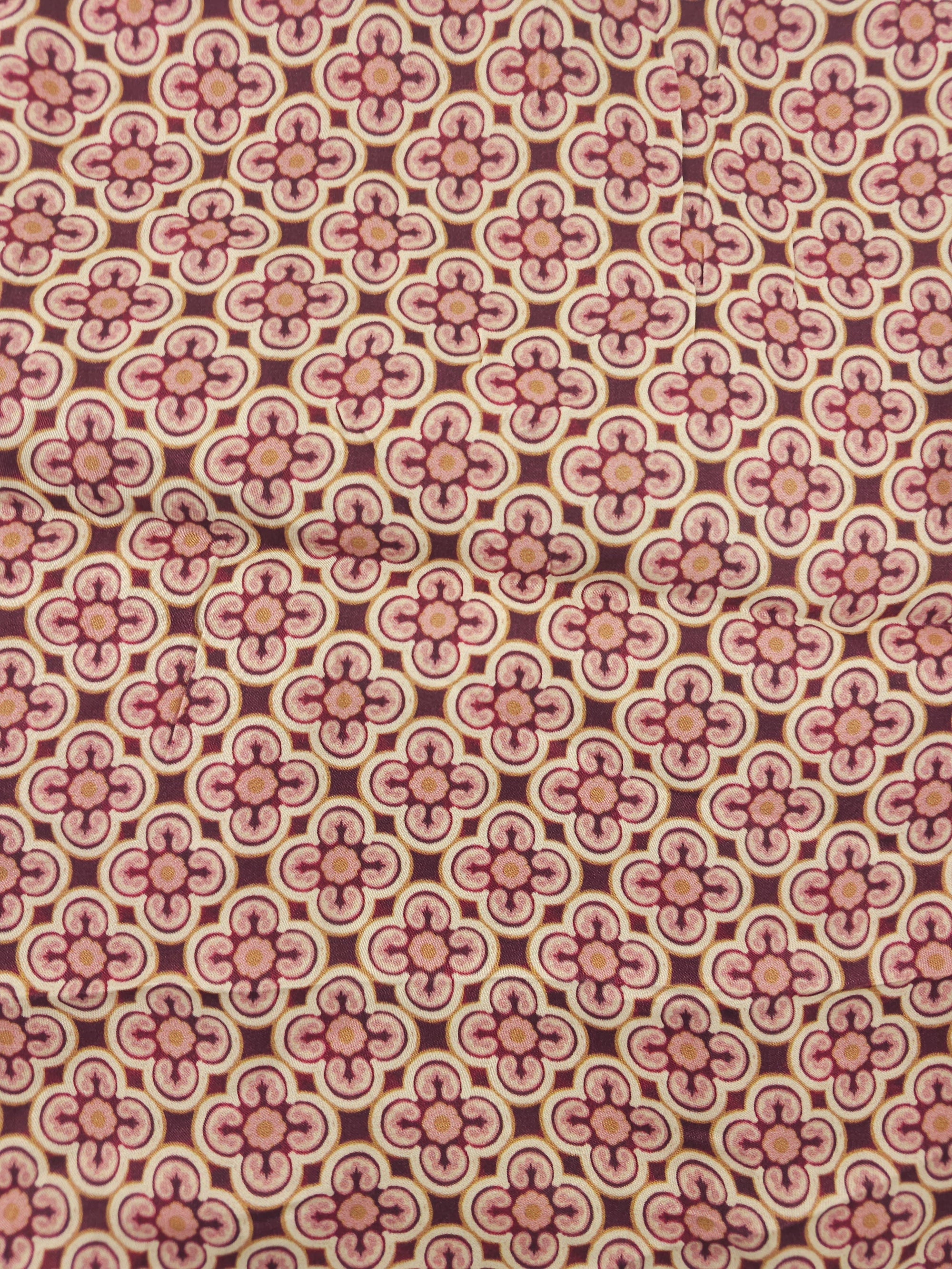 Dusty rose repeat Viscose sateen- 1.5m piece