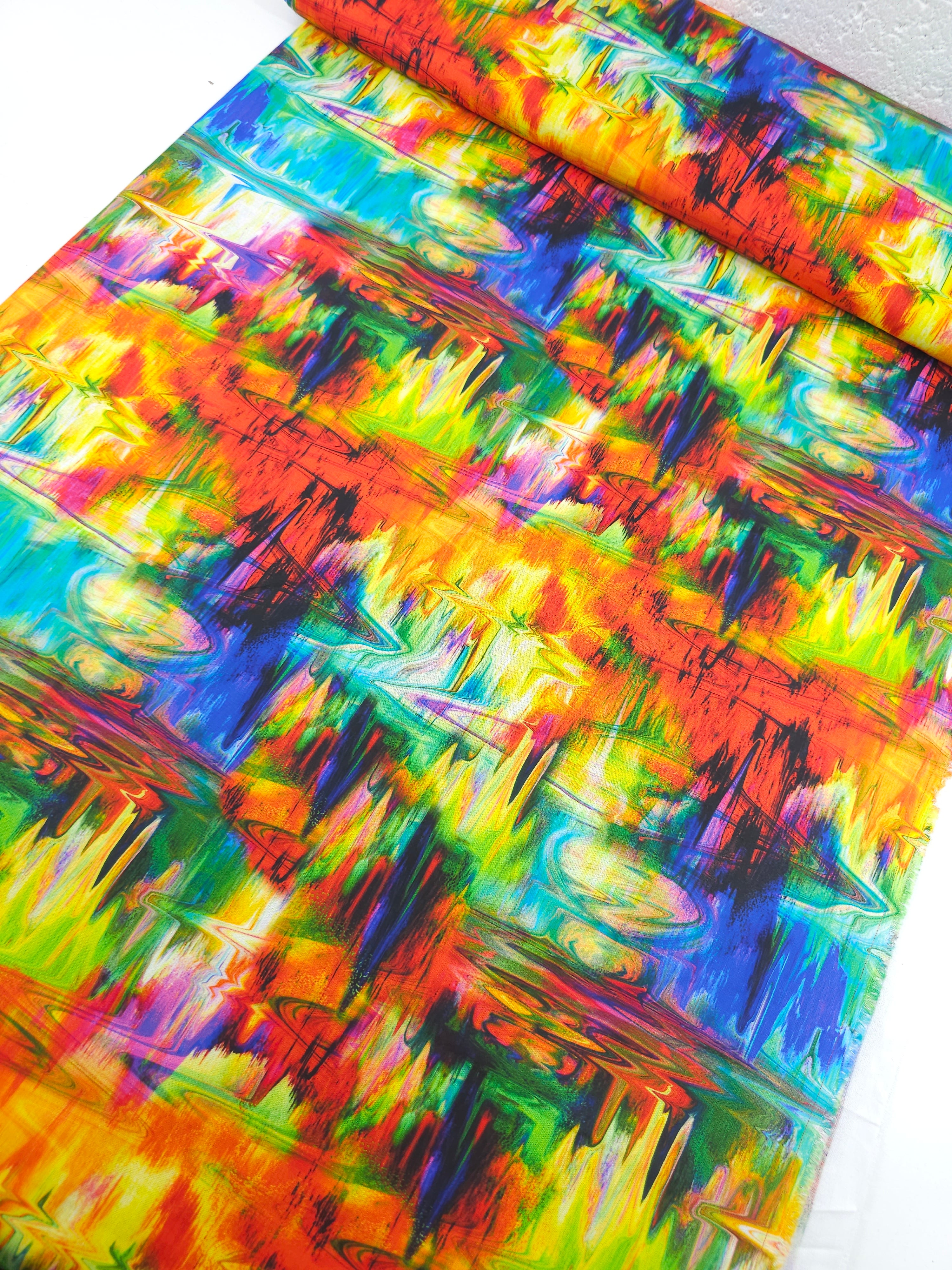 Multicolour Static Diffusion 100% Cotton - Joann