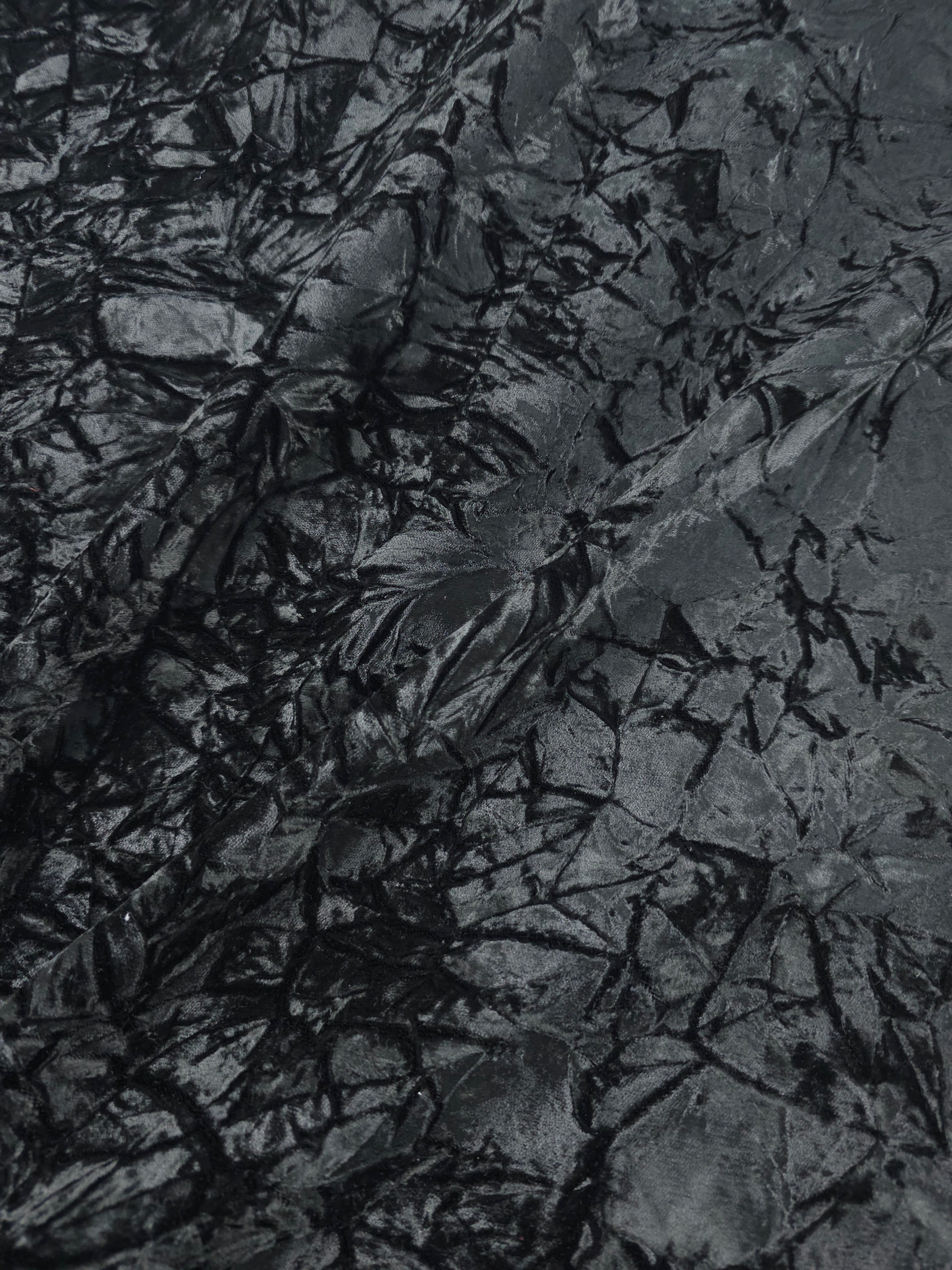 Charcoal Frosted Viscose Velvet