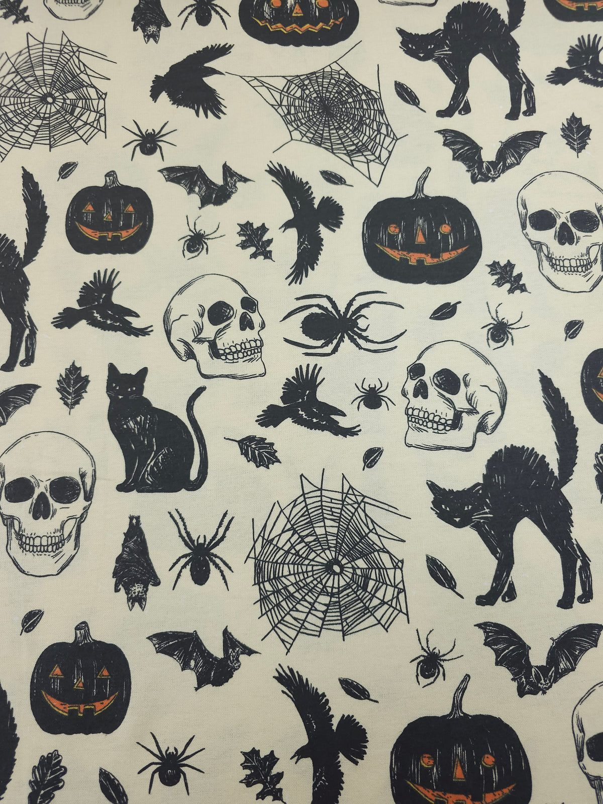 Halloween Spooks Lightweight Flannel Cotton