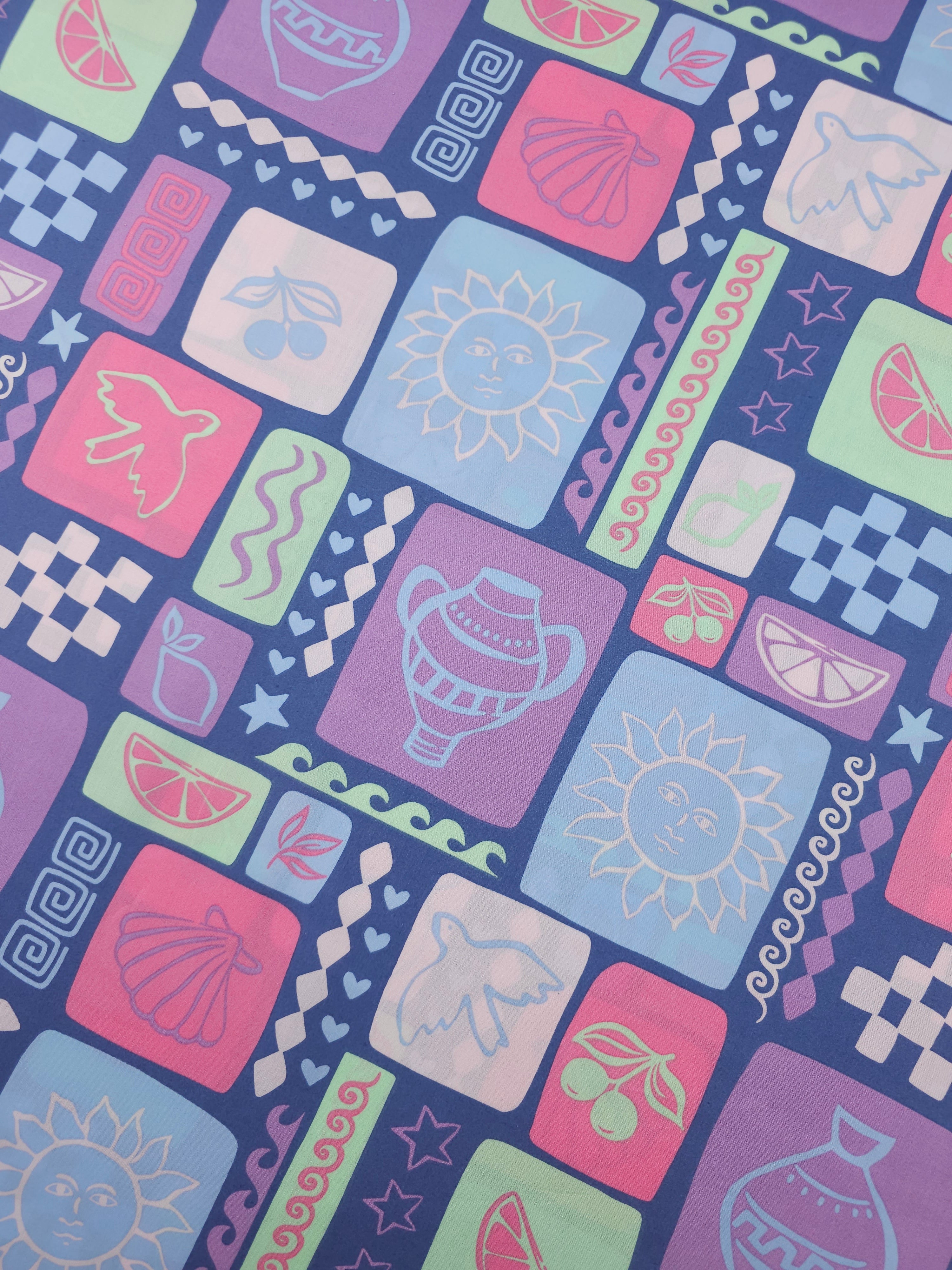Pastel Fusion Patchwork 100% Cotton 57"