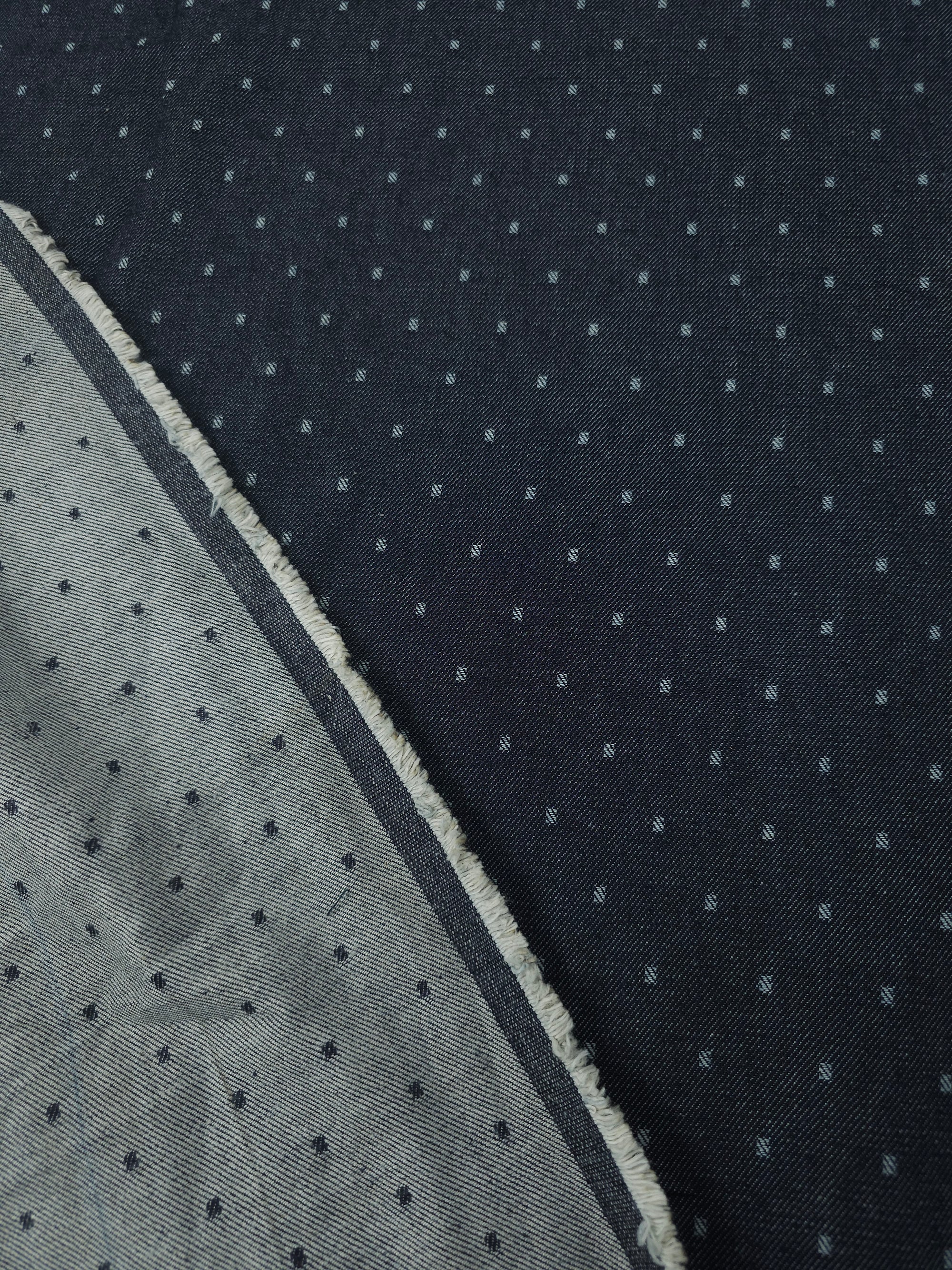Hale Navy Dobby Look Denim