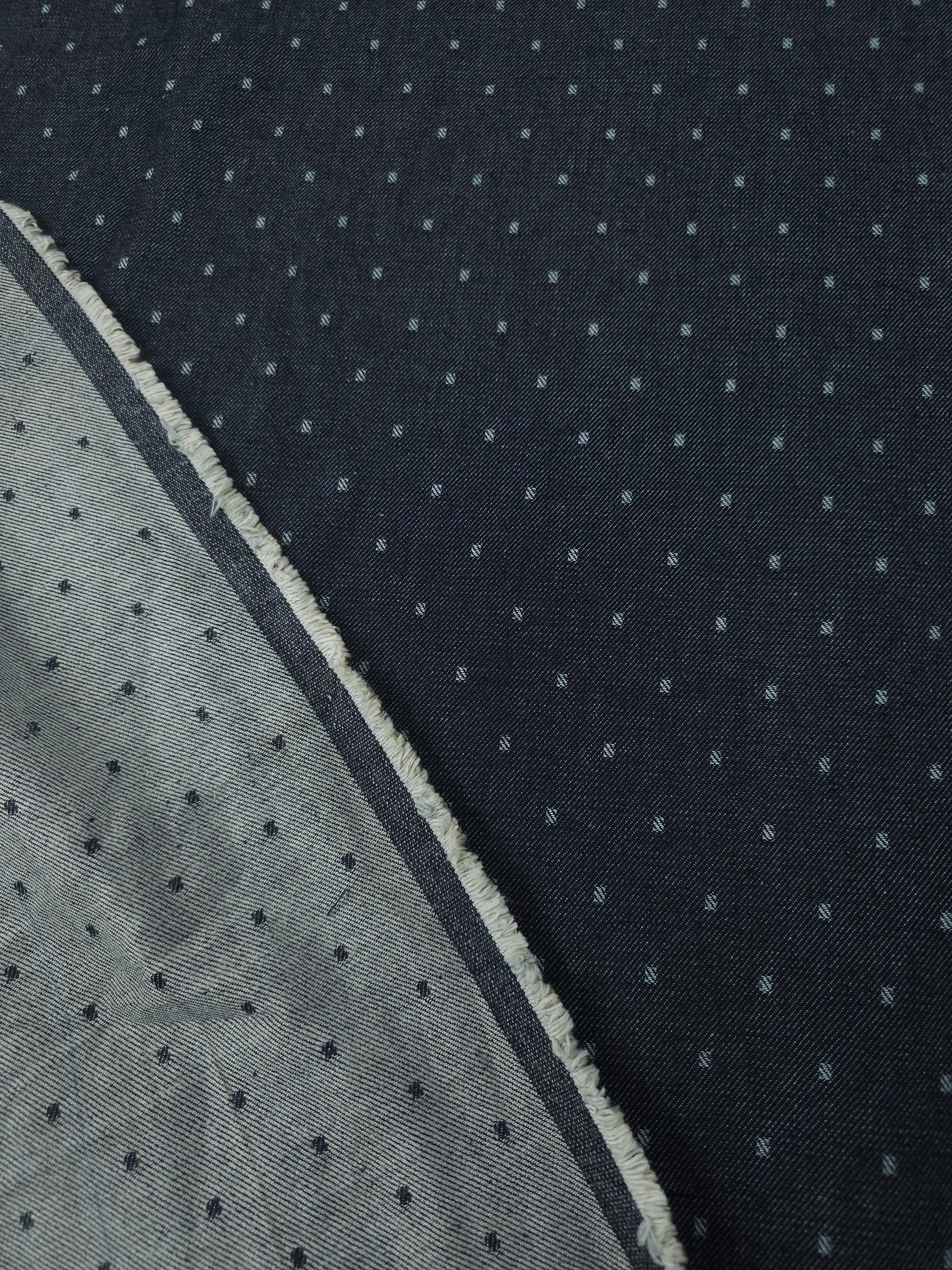 Hale Navy Dobby Look Denim
