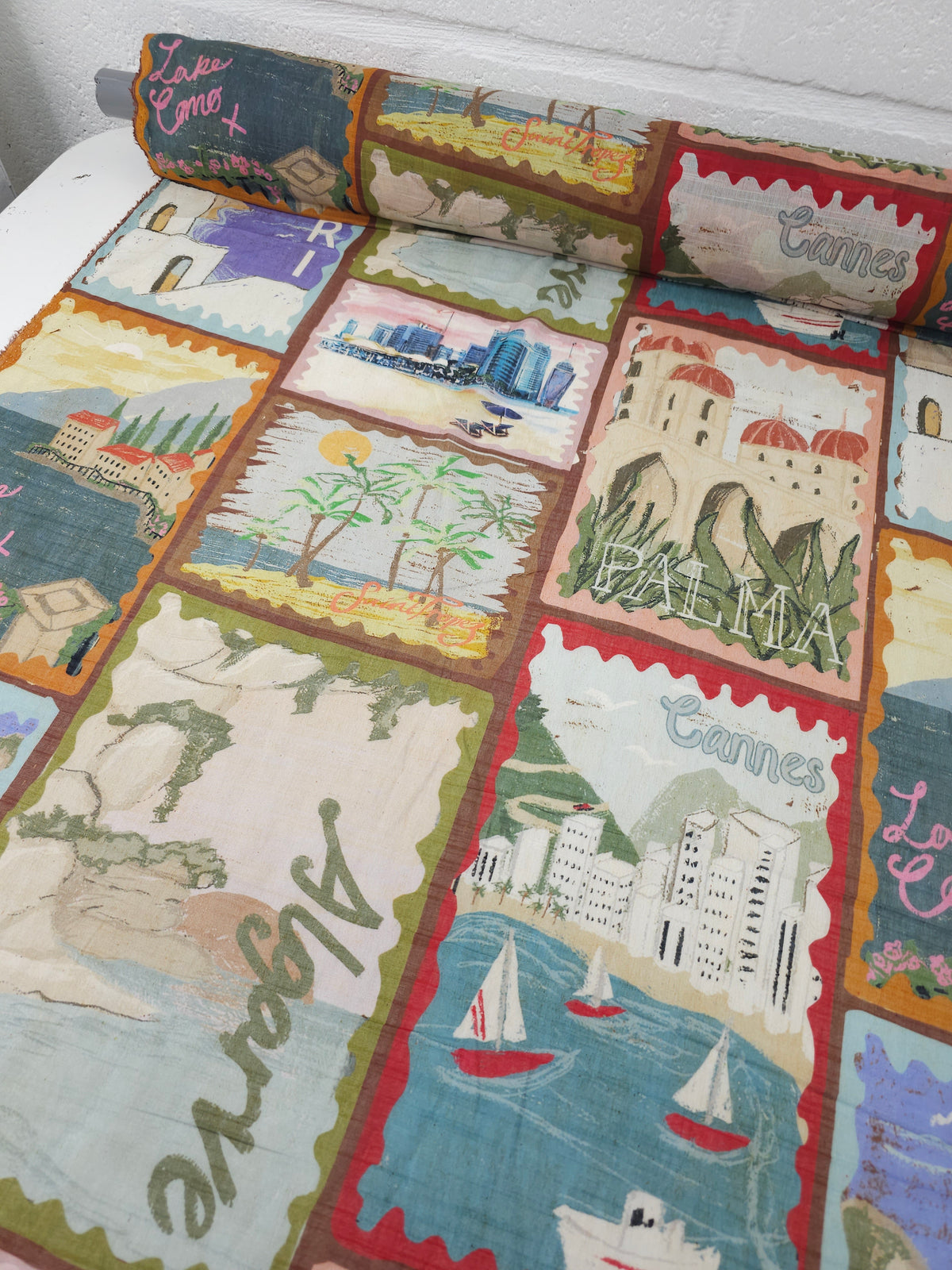 Italian Postcards Cotton Voile