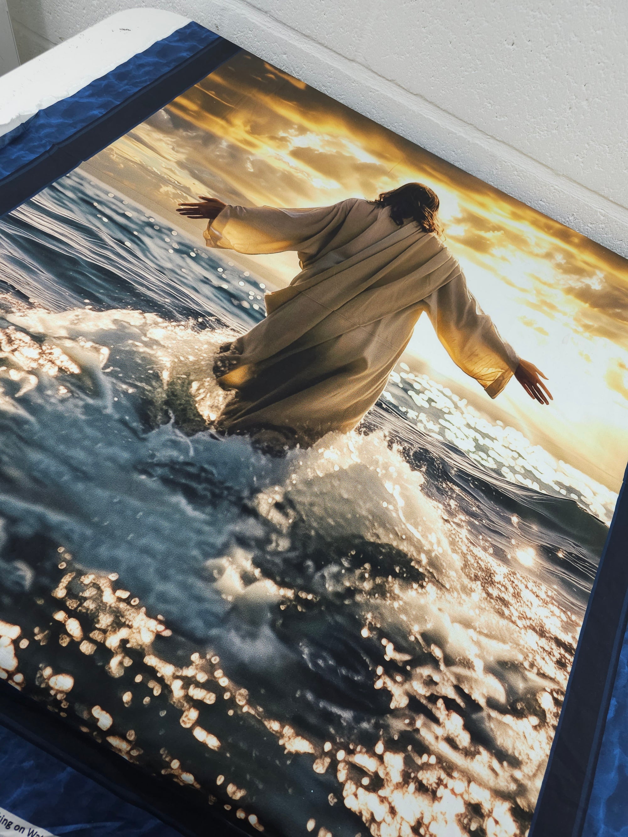 Walking On Water 100% Cotton - 90cm Panel