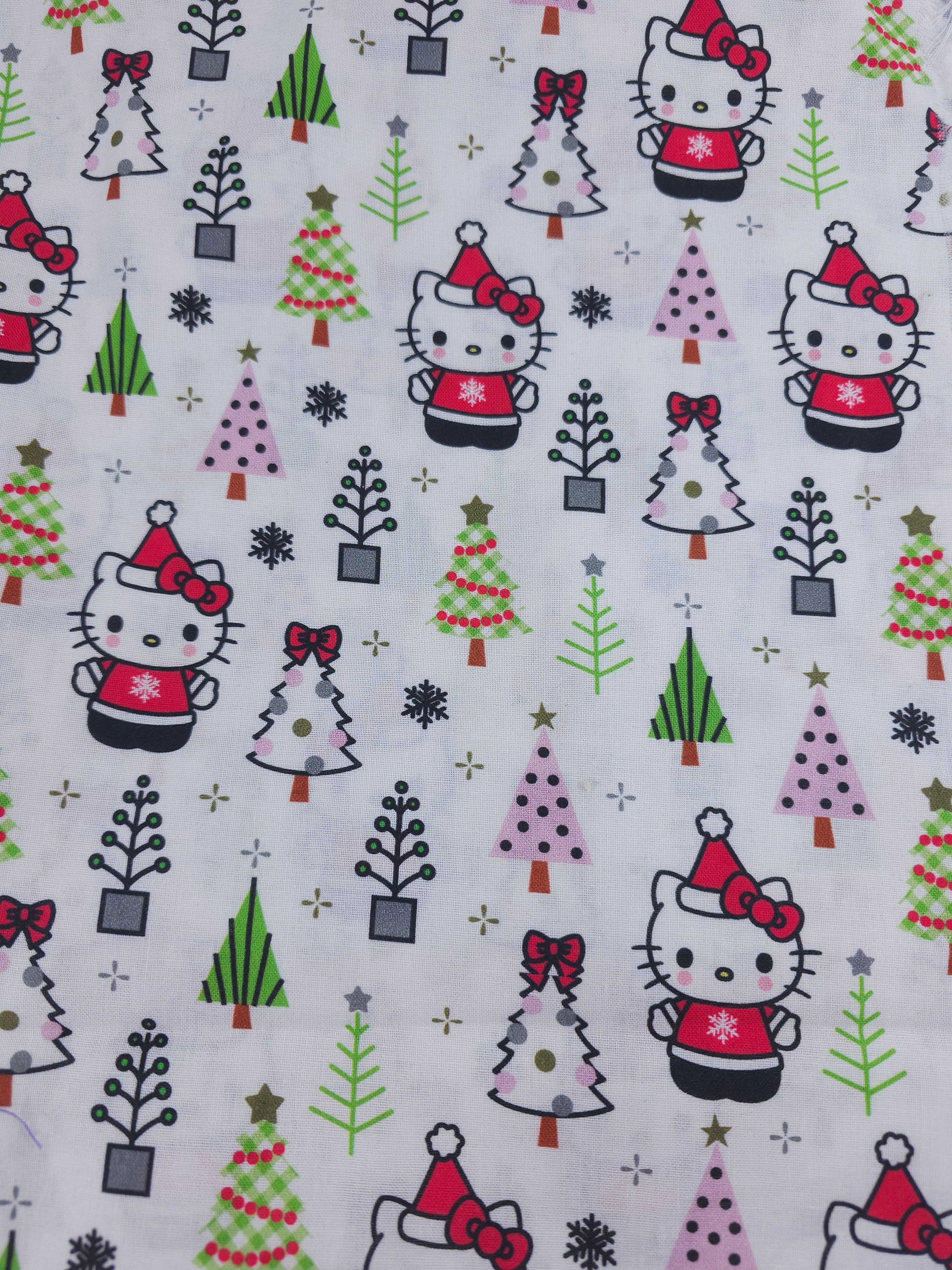 Christmas hello kitty Cotton- 1.1m piece