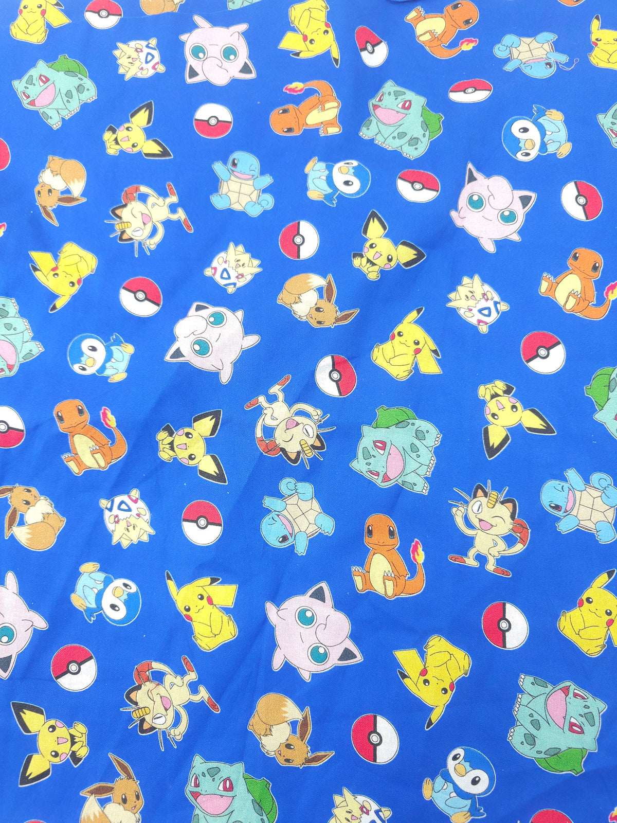 Blue Pokemon Cotton- 1m piece