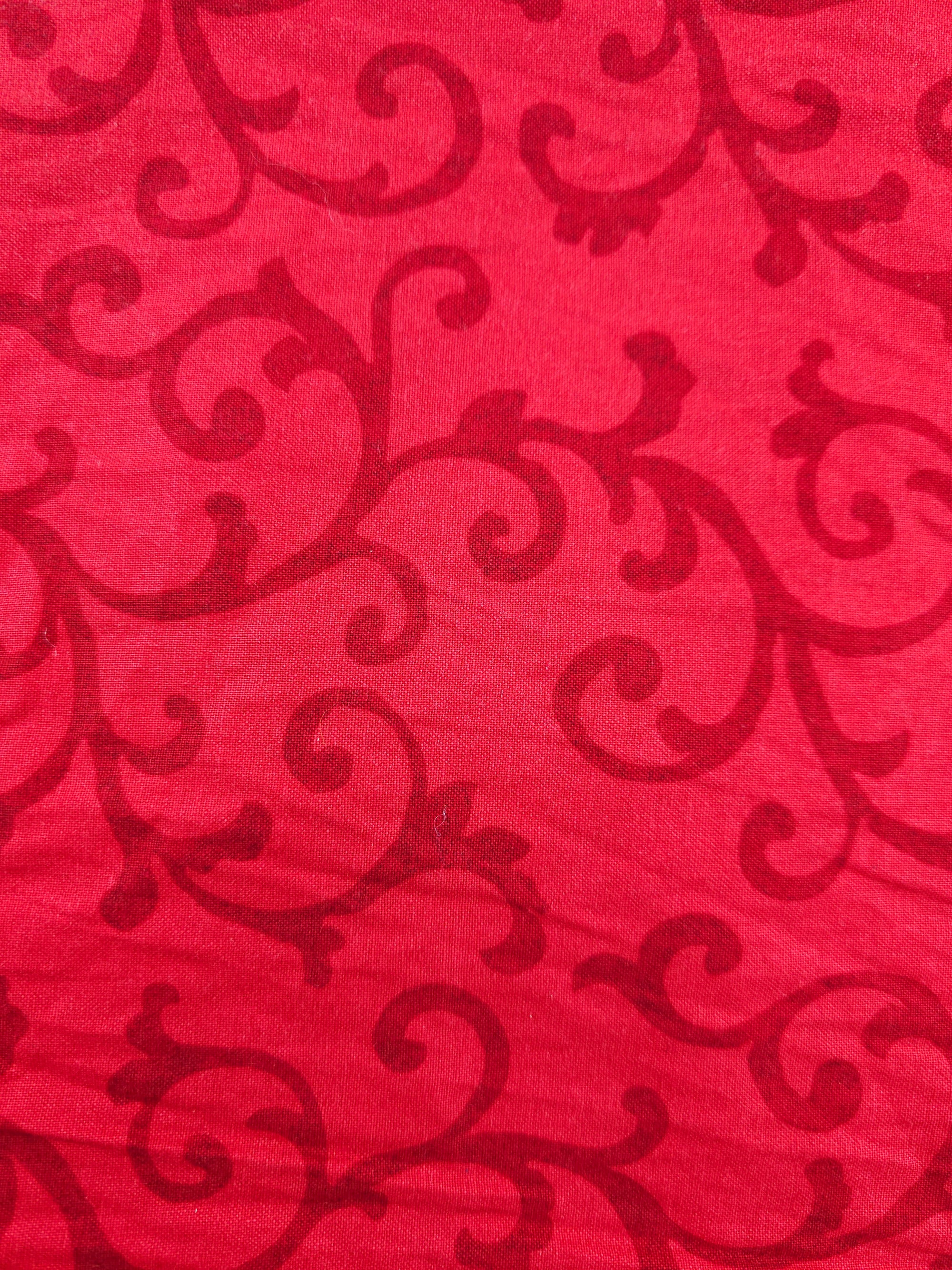 Red Swirl Cotton (Various Sizes)