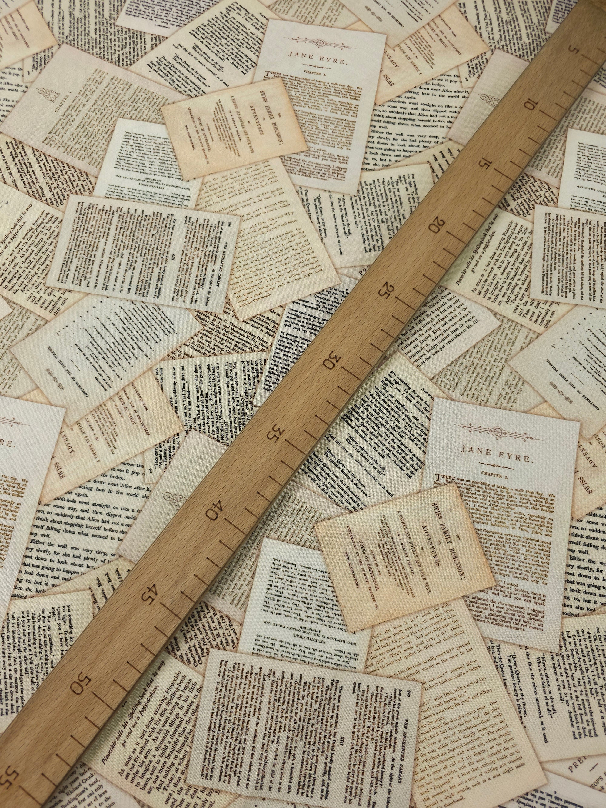 Vintage Story Pages 100% Cotton 106" - Robert Kaufman *EXTRA WIDE*