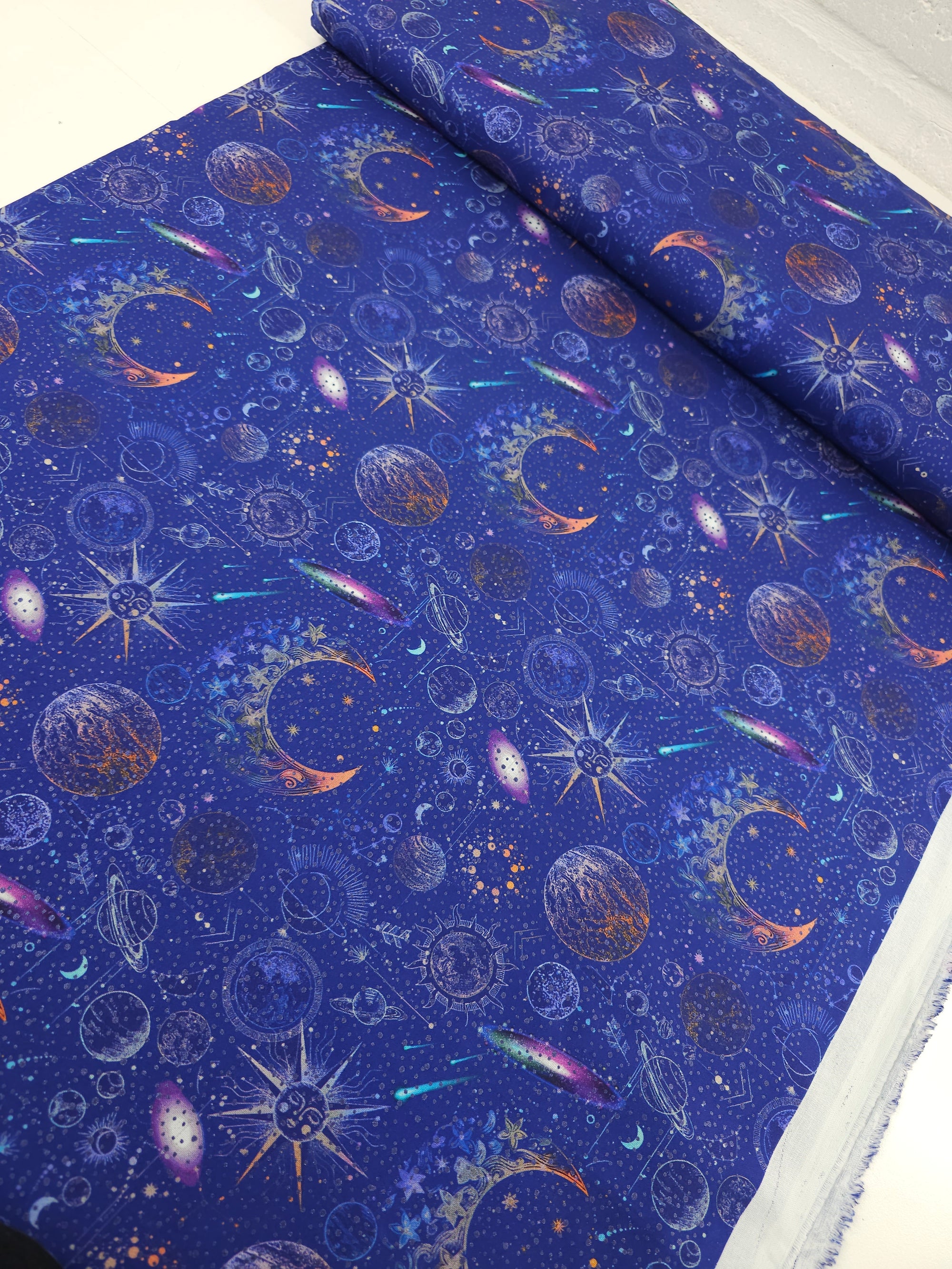 Indigo Blue Astronomical Skies 100% Cotton - Benartex