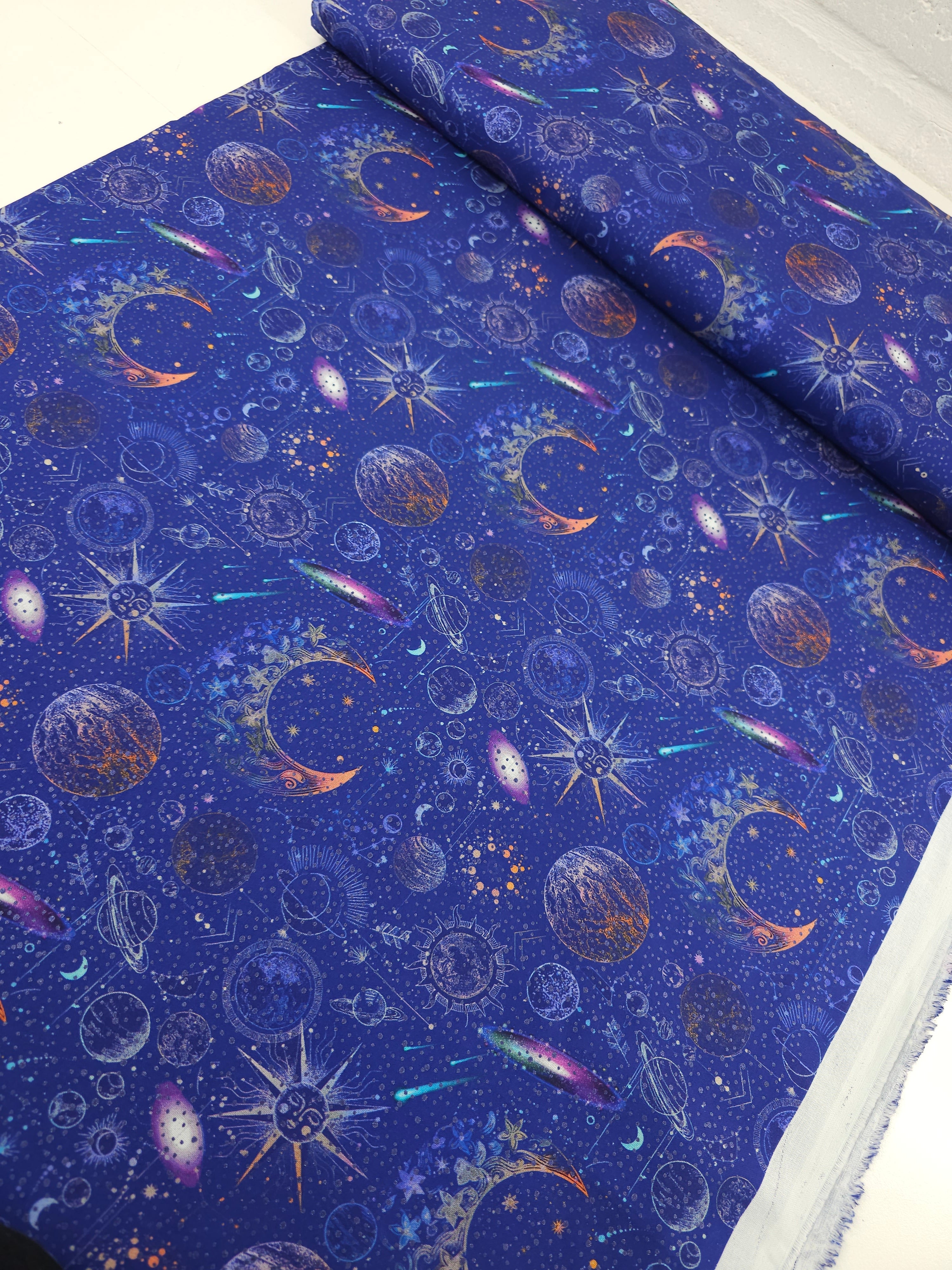 Indigo Blue Astronomical Skies 100% Cotton - Benartex