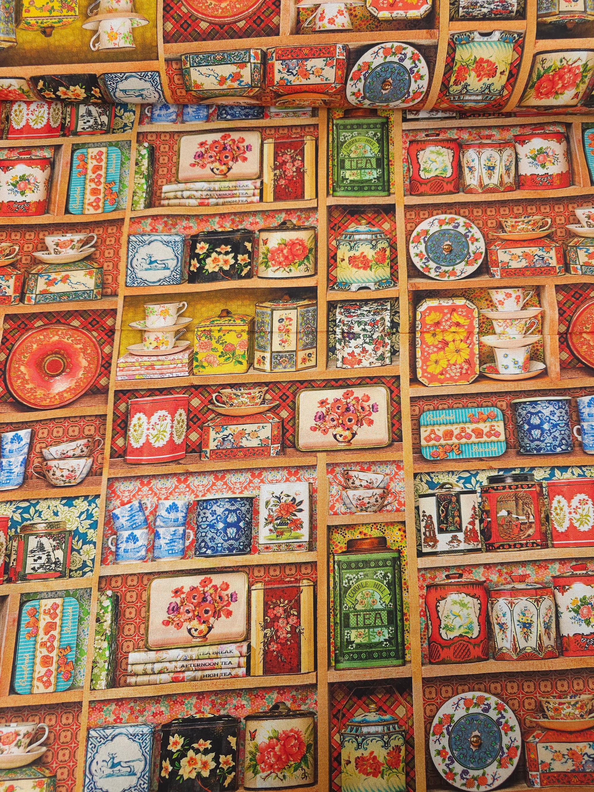 Antique China Pots & Plates 100% Cotton - Robert Kaufman