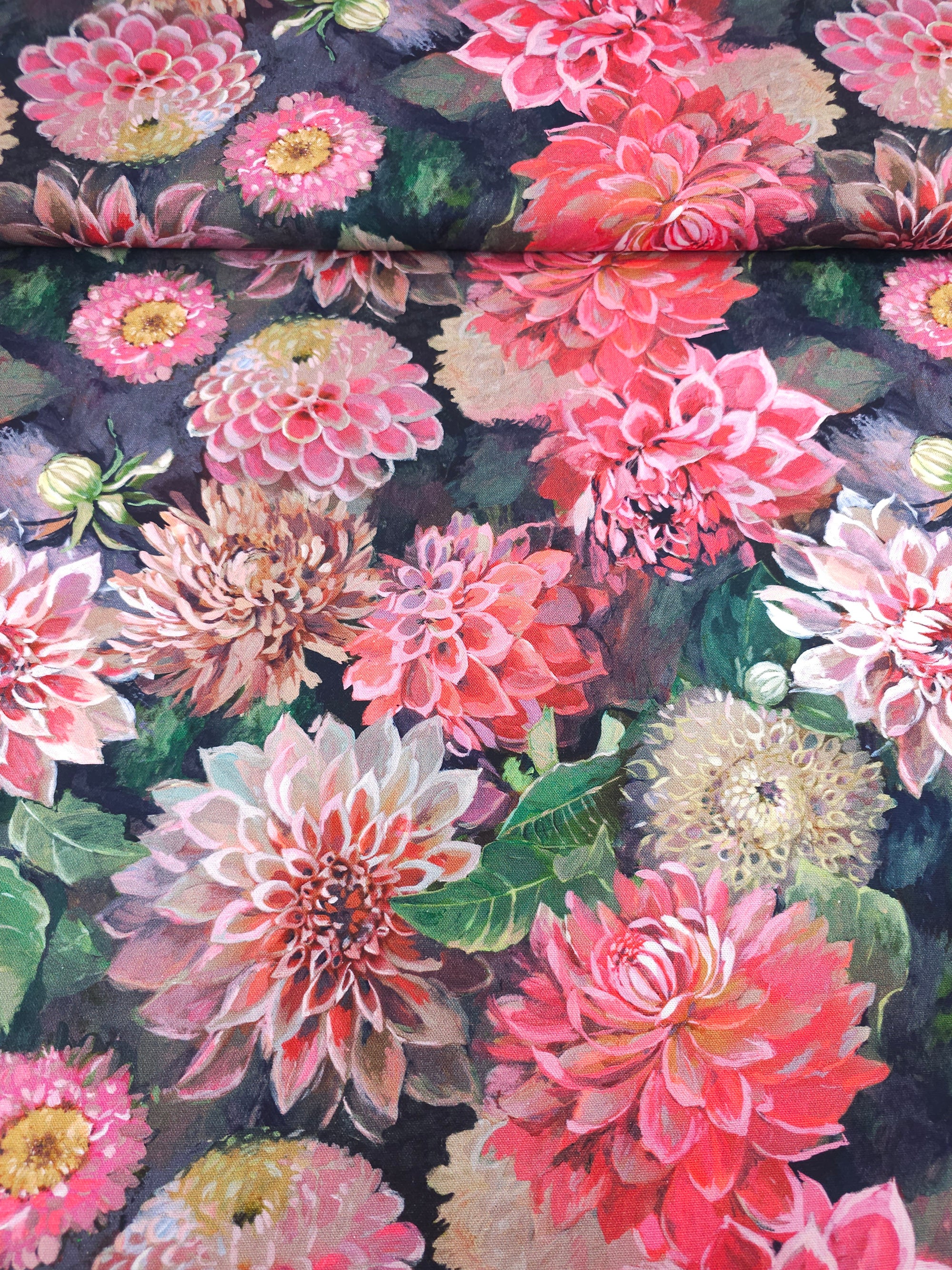 Peonie Wildflowers Lightweight Canvas Cotton