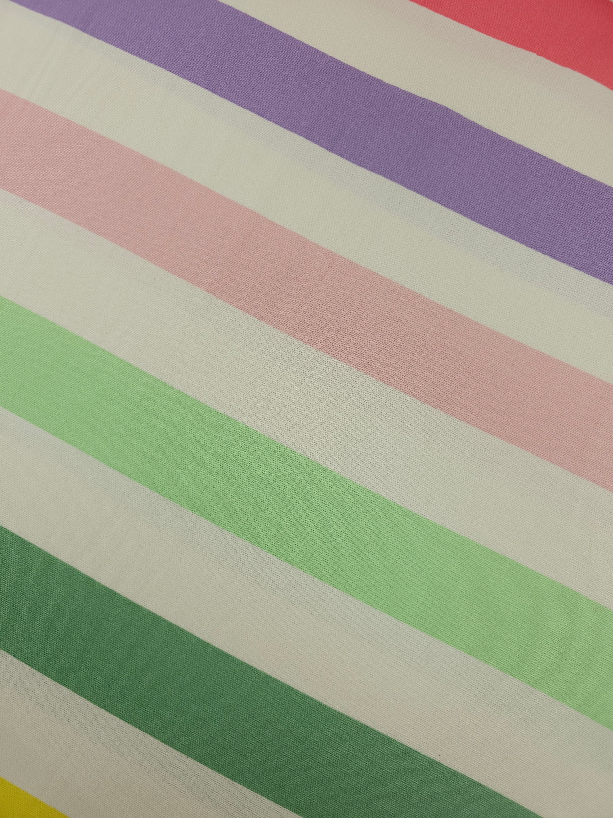 Pastel Fusion Block Stripe Lightweight Canvas Cotton