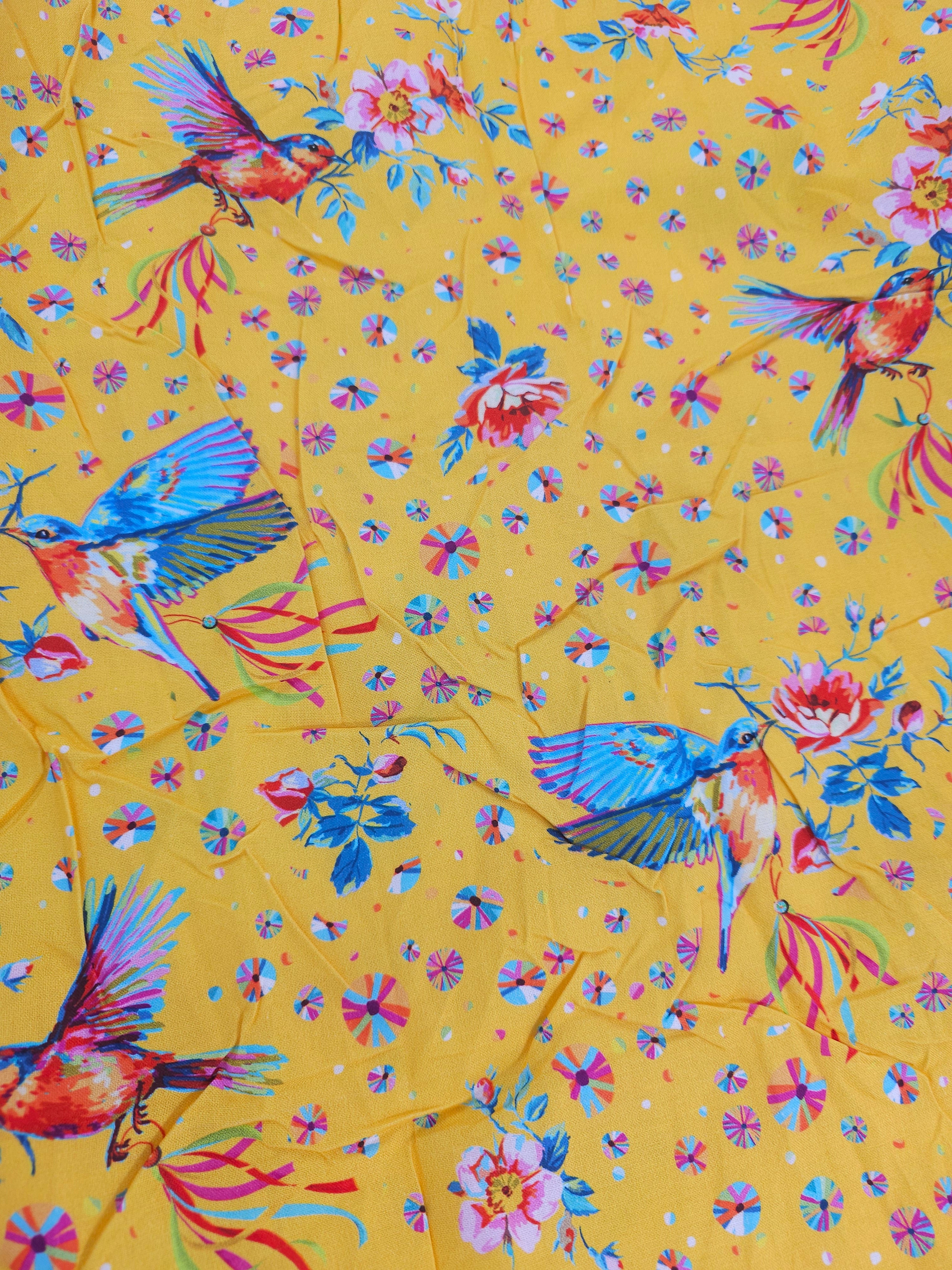 Sunshine hummingbird Cotton- 2.7m piece