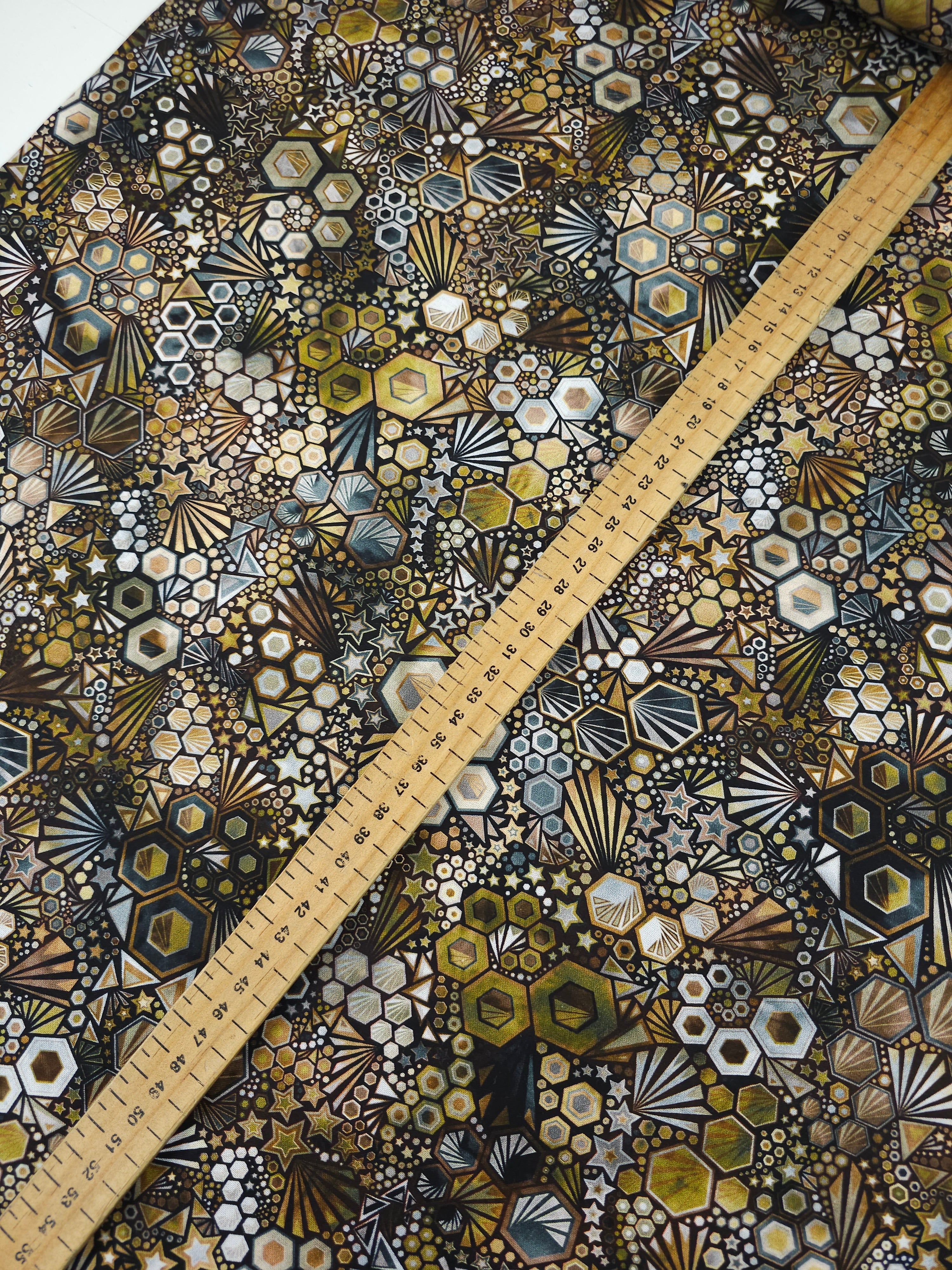 Brown/Bronze Star Phantasma 100% Cotton 104" - Robert Kaufman *EXTRA WIDE*