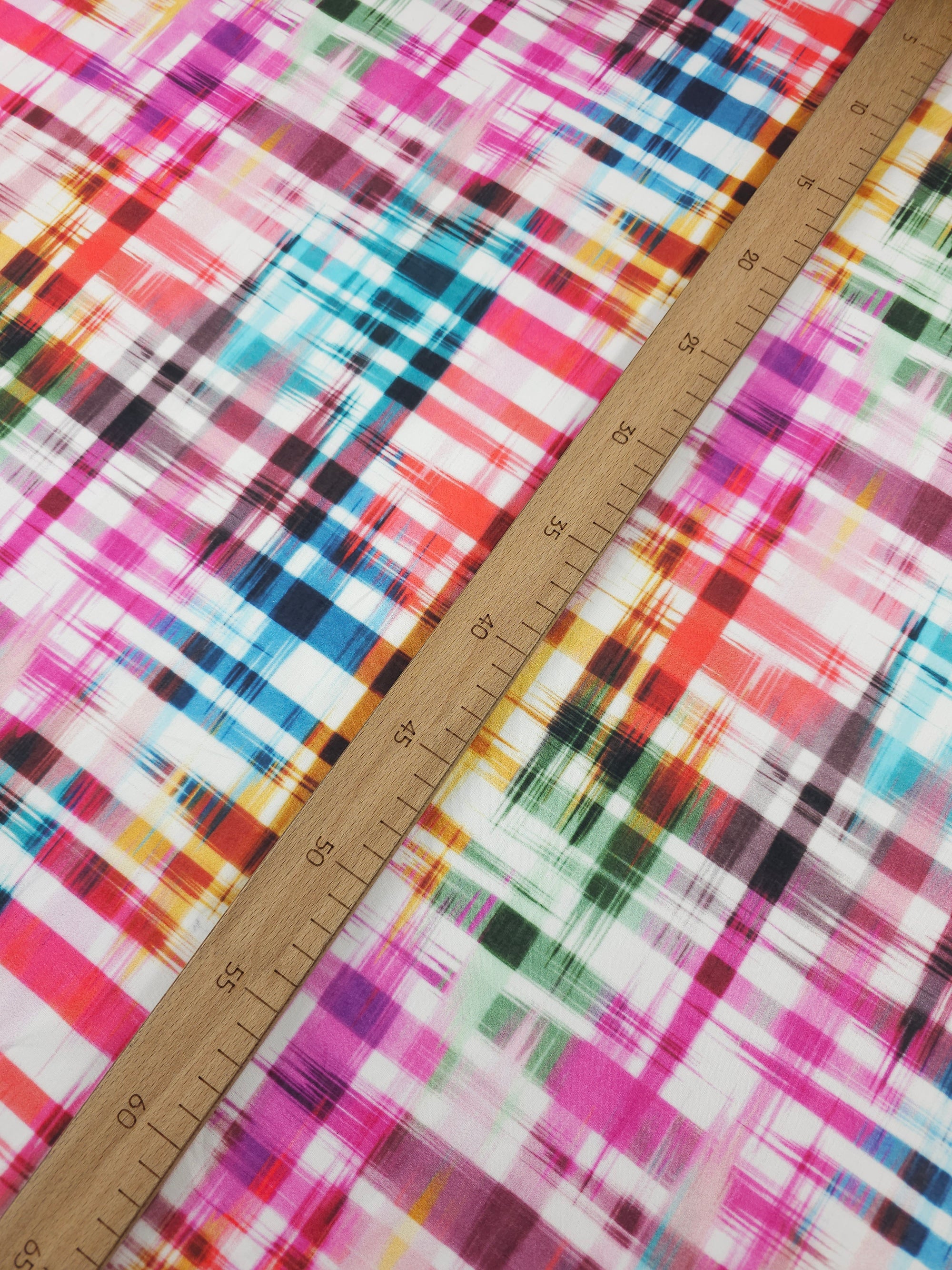 Multicolour Static Criss Cross Cotton Voile