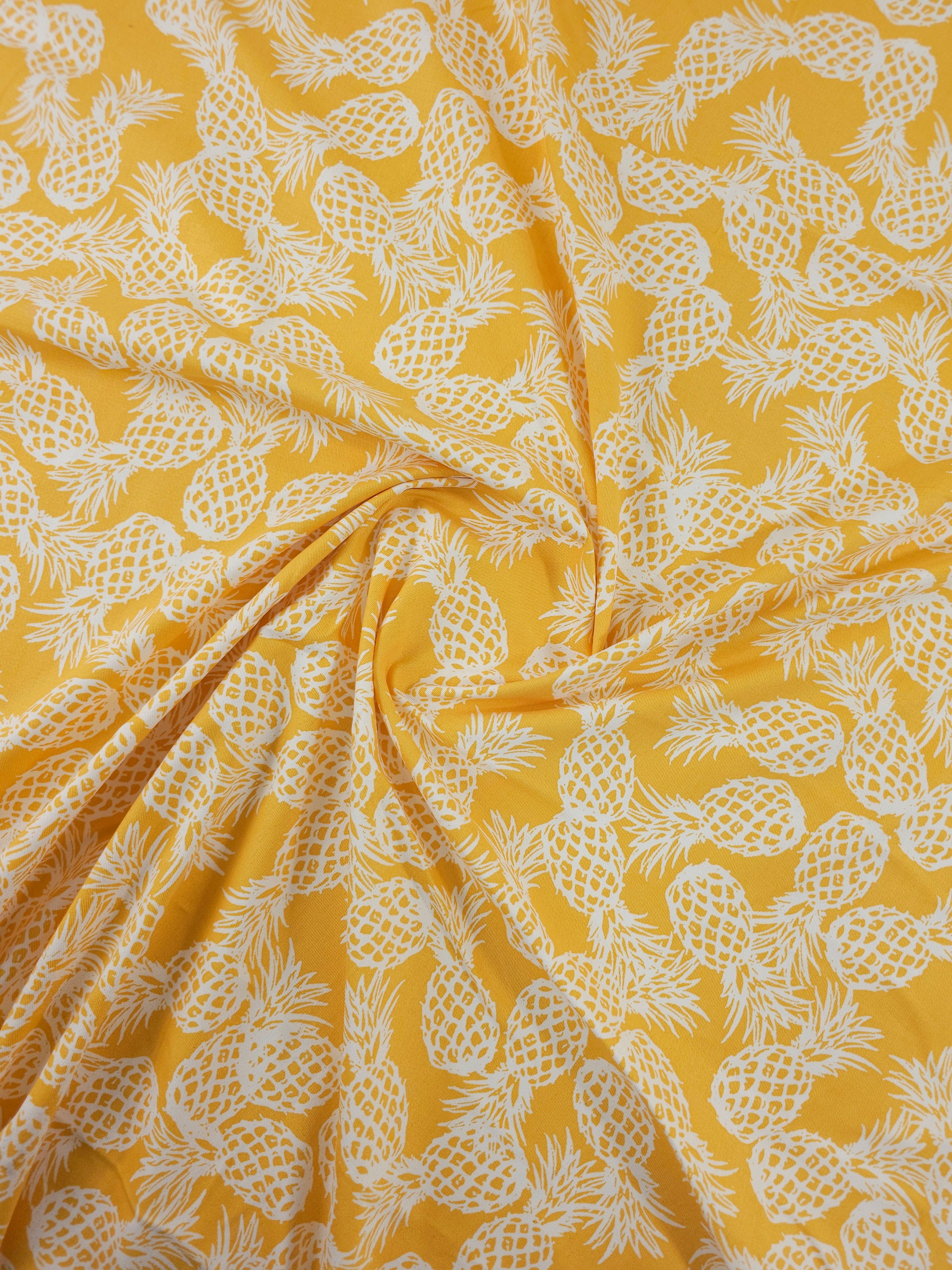 Pineapple Fiesta Lightweight Cotton Sateen Twill