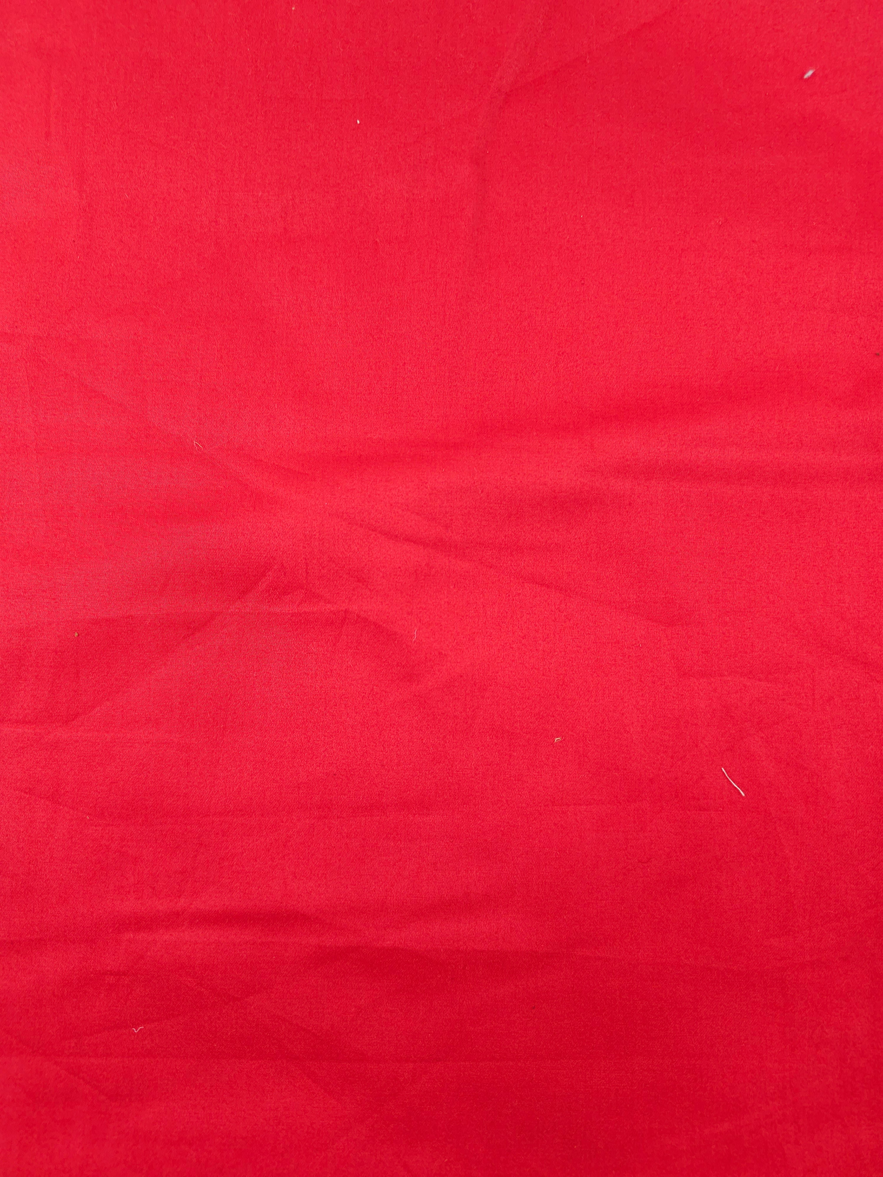 Red Cotton sateen- 1.5m piece