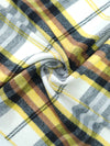 Yellow/Brown Tartan Soft Brushed Acrylic Wool