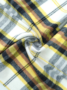  Yellow/Brown Tartan Soft Brushed Acrylic Wool