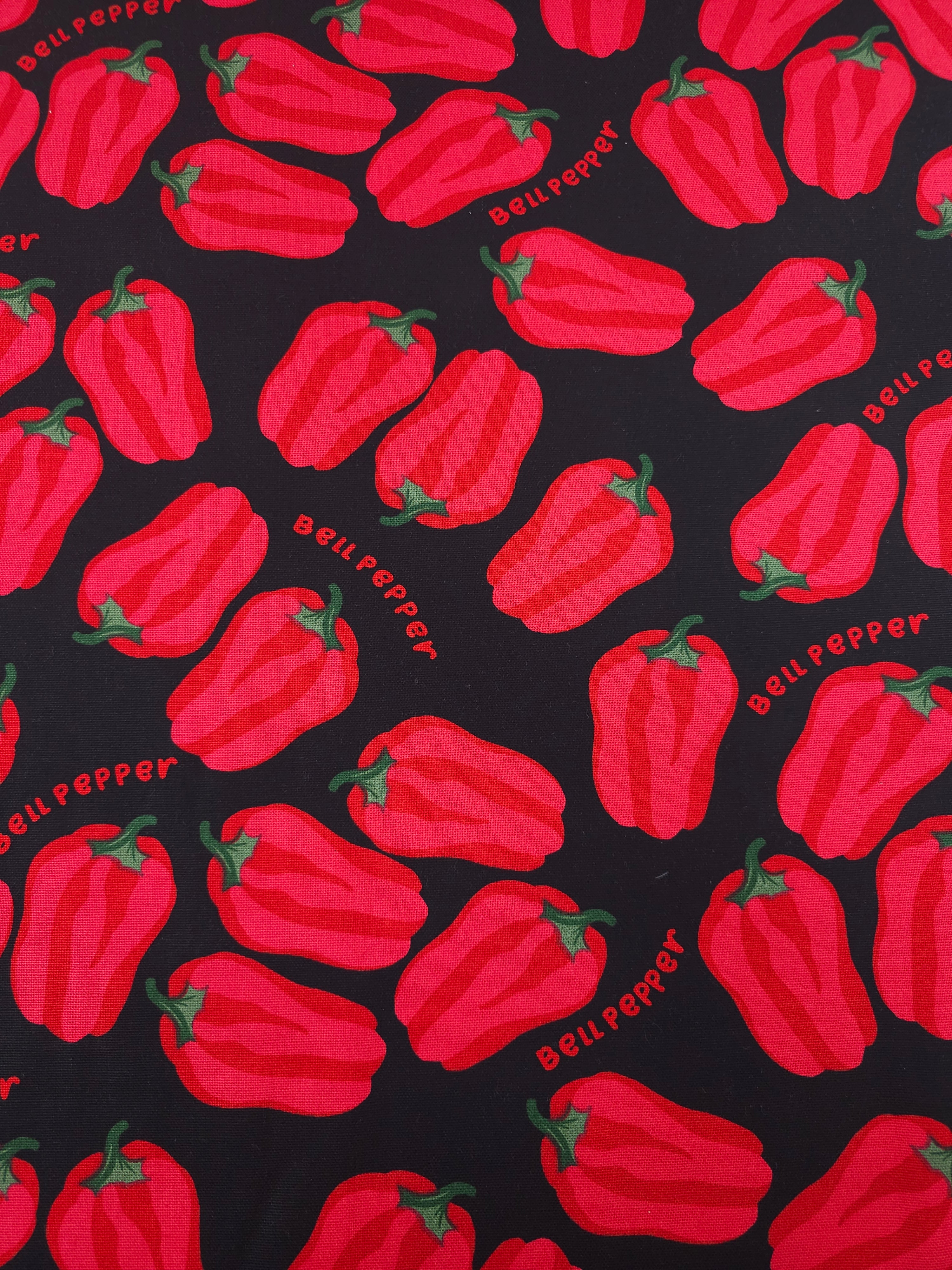 Red/Black Bell Pepper Canvas Cotton
