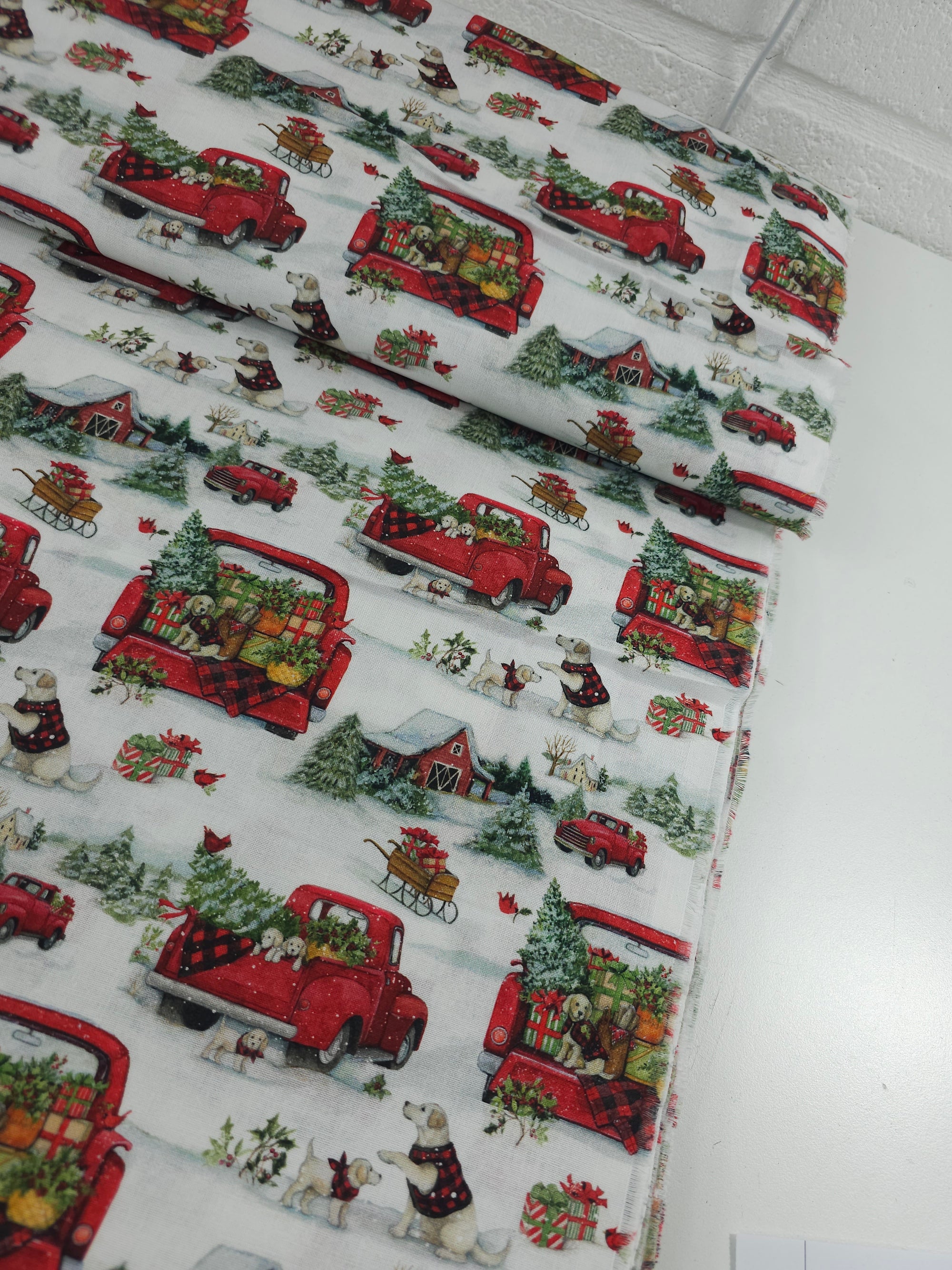 Christmas Dog Holiday 100% Cotton