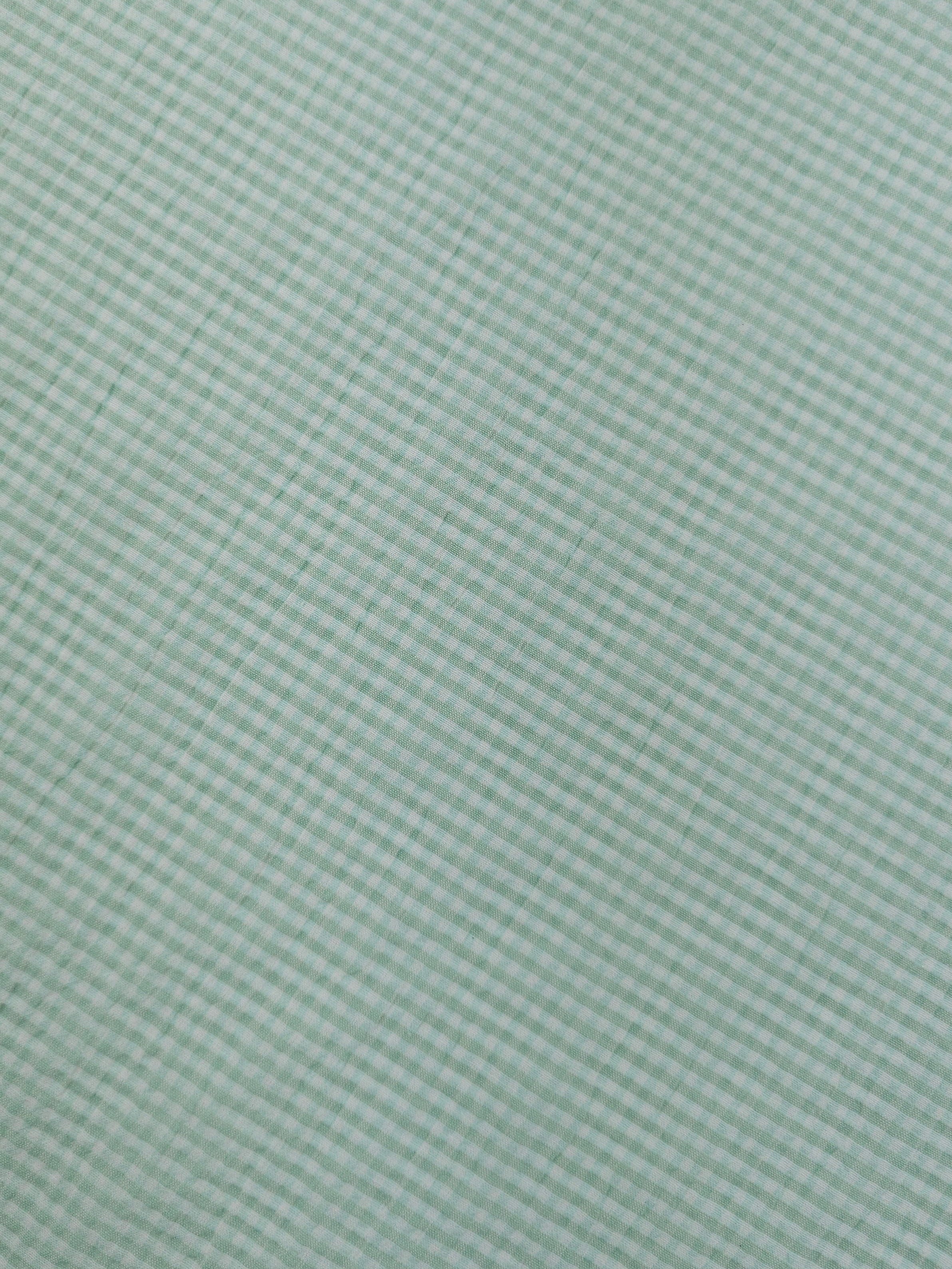 Sage/Mint Blue Mini Gingam Poly Cotton