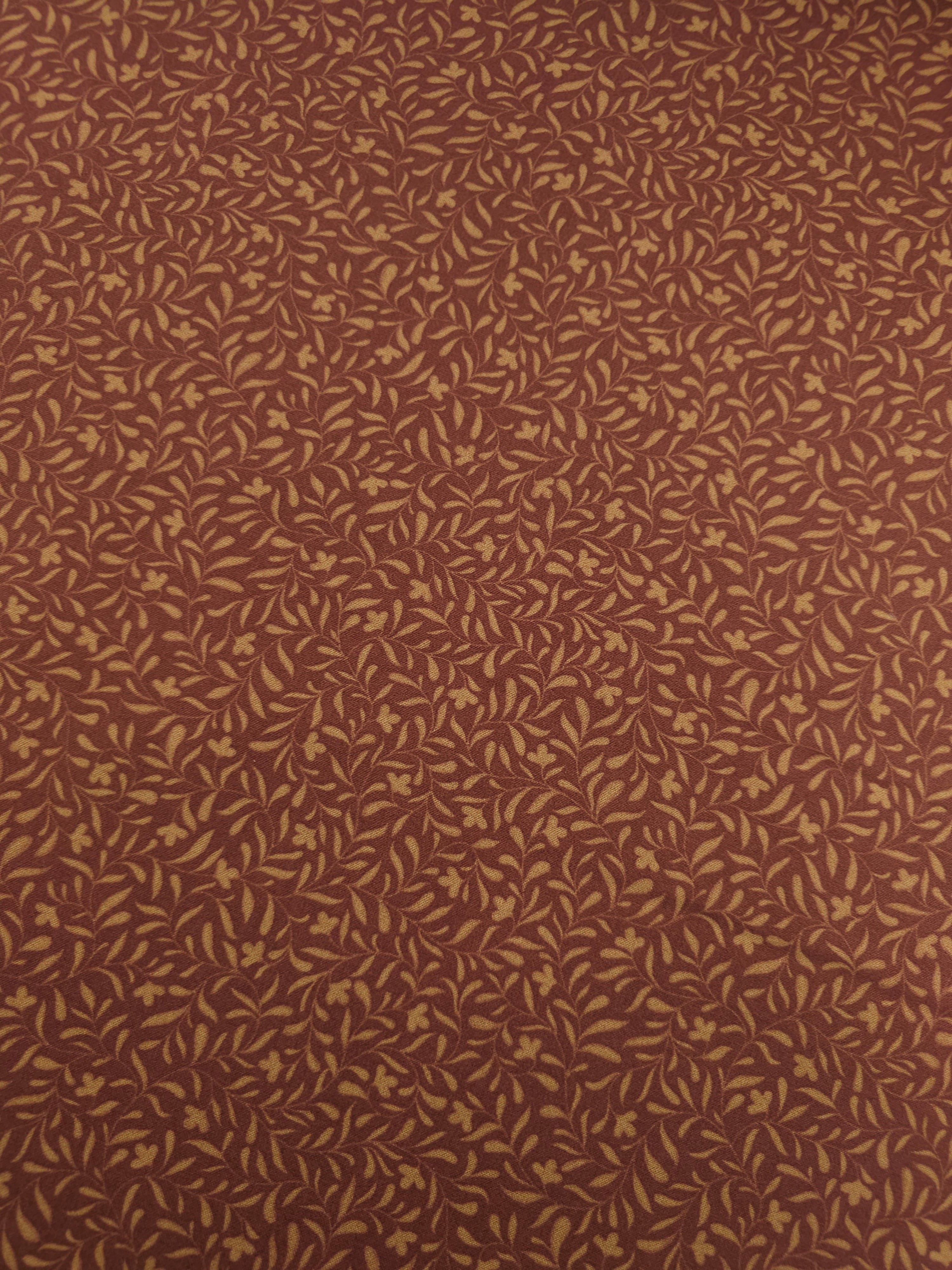 Vintage Brown Leaf Twine 100% Cotton