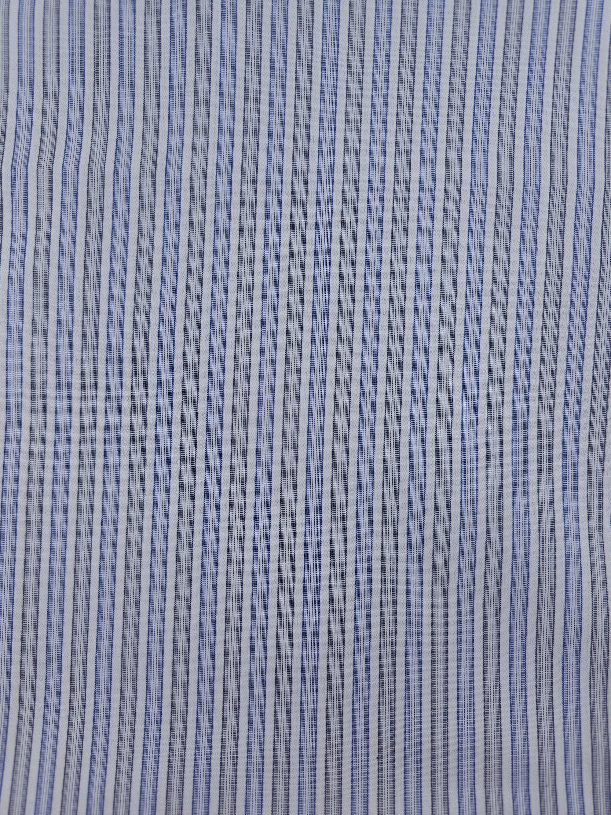 Blue grey stripe fabric- 2.2m piece