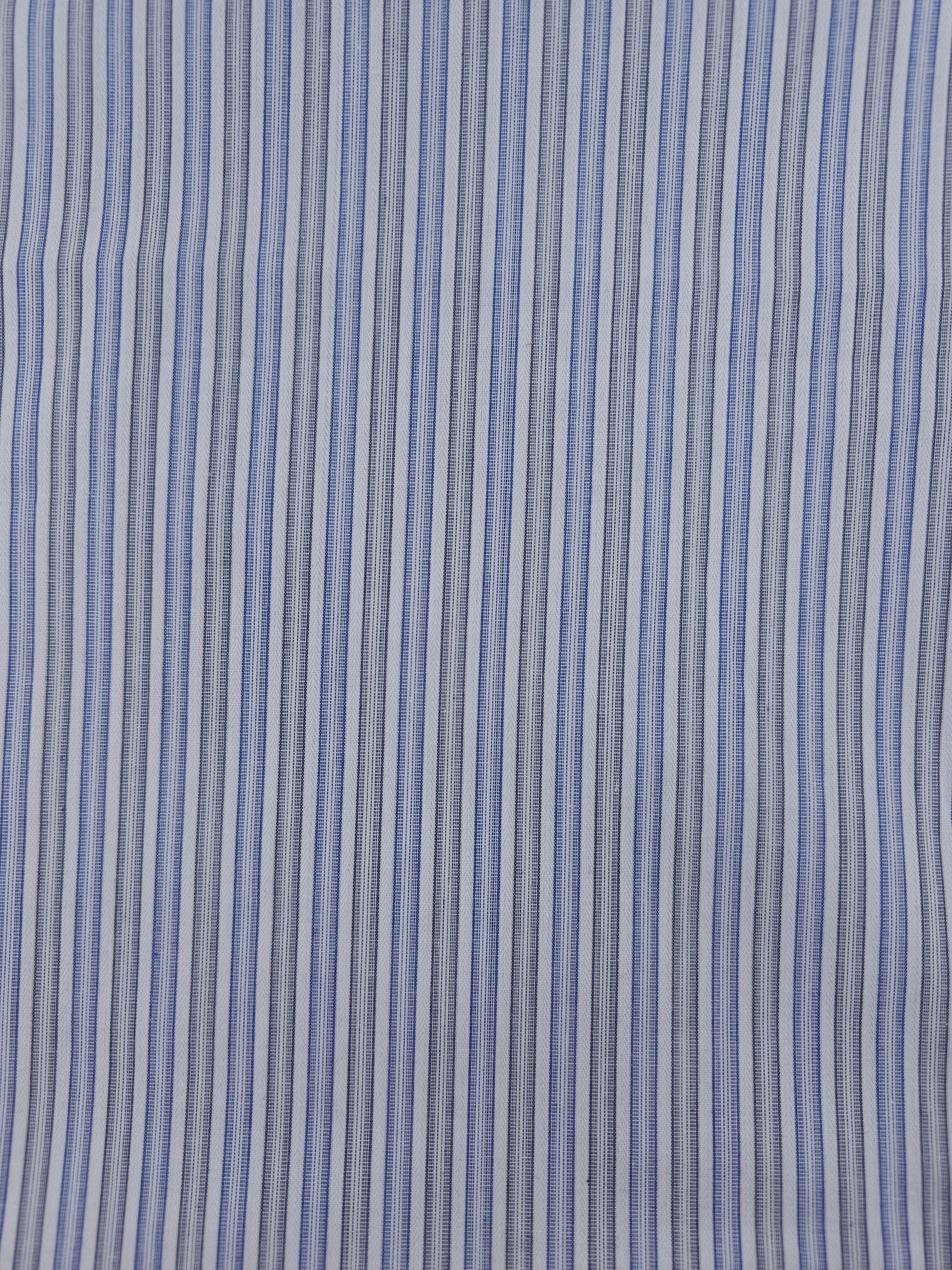 Blue grey stripe fabric- 2.2m piece