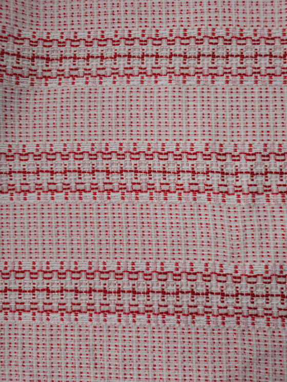 Pink/Red Track Print Wool Mix