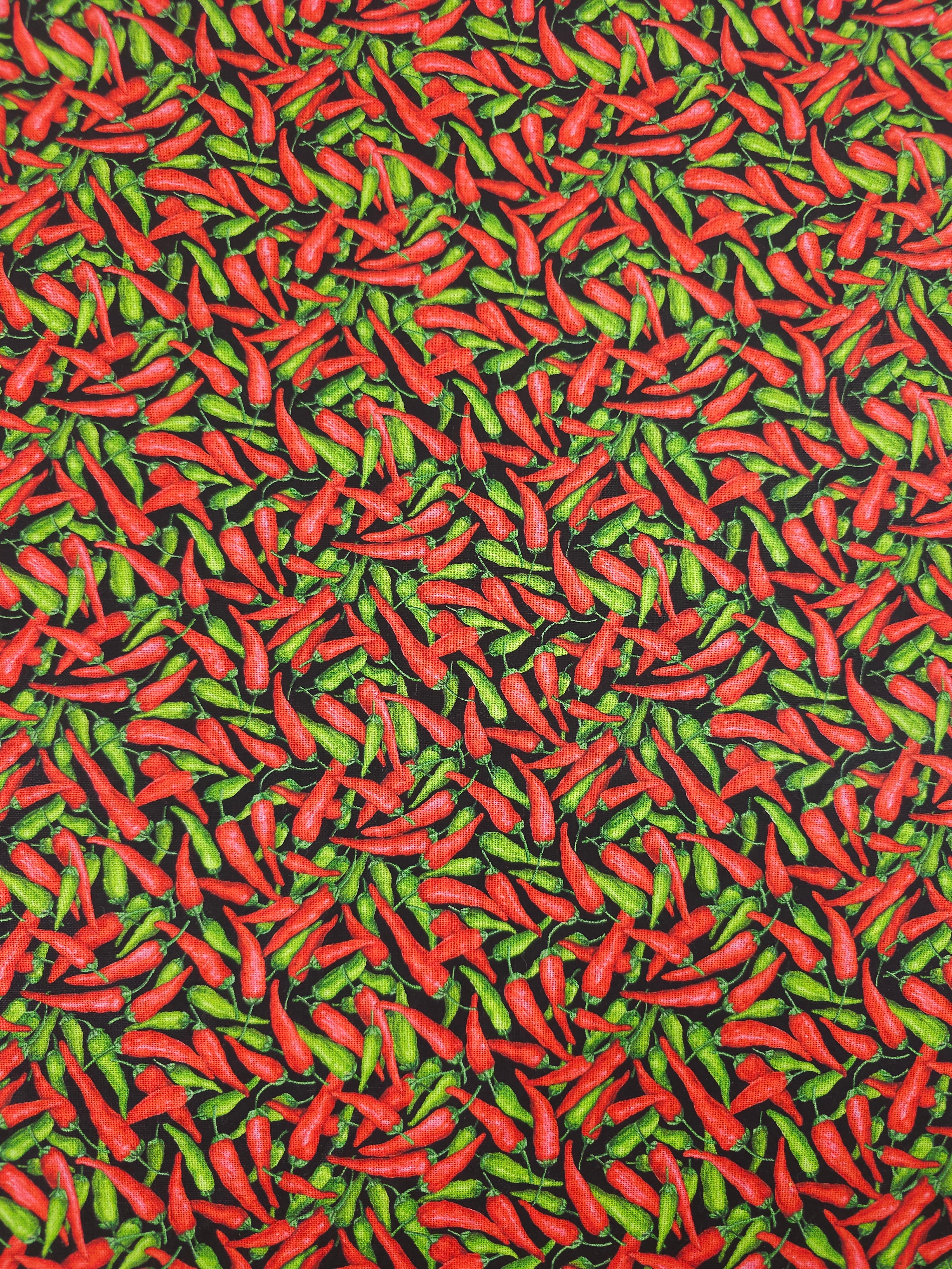 Red/Green Chillies 100% Cotton